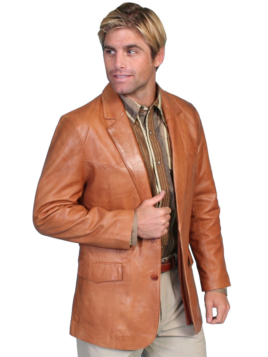 Scully Men's Lamb Leather Blazer Regular - 501-189