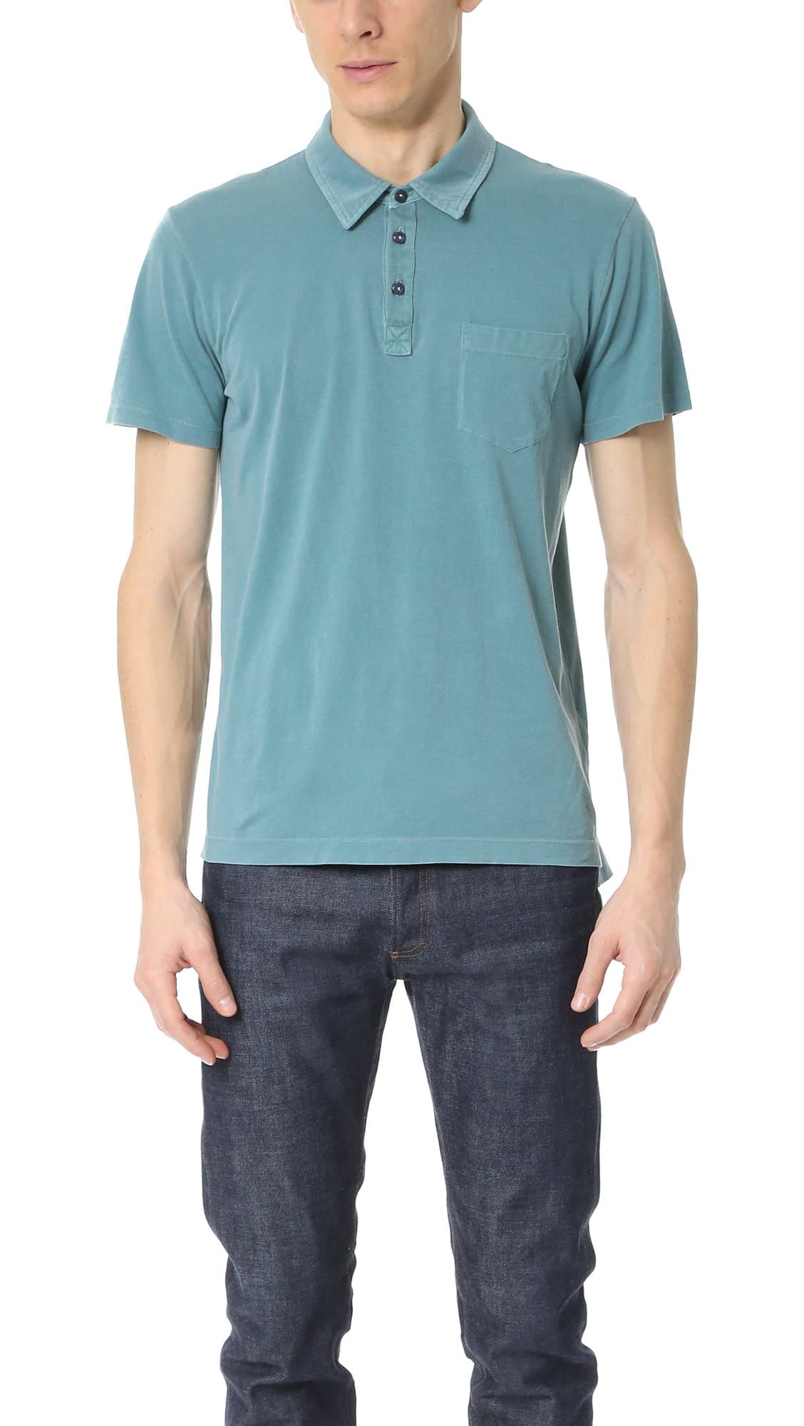 Mills Supply Men's Pigment Basic Polo Shirt, Vintage Sage, Medium