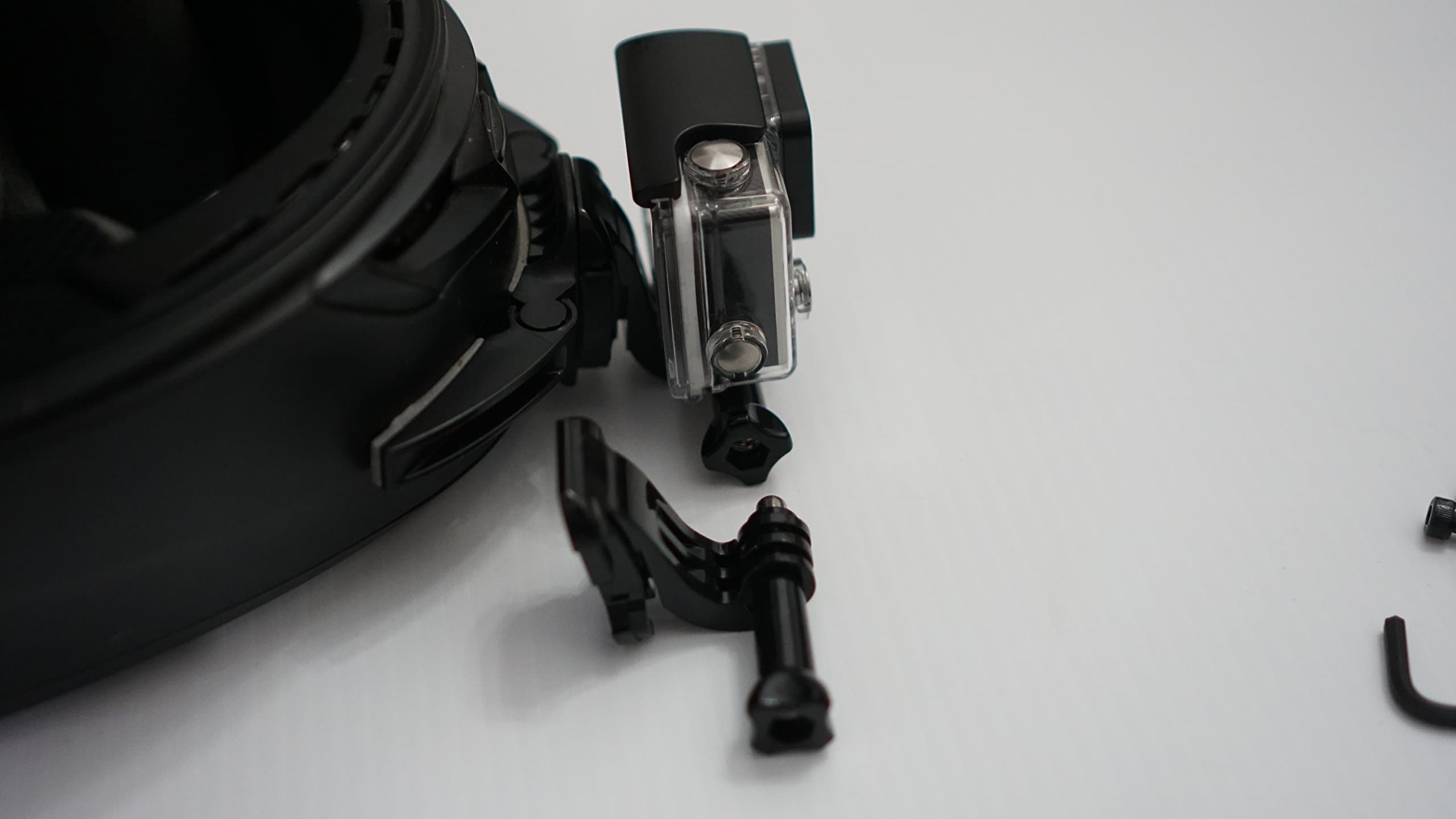 MotoRadds Helmet Chin Mount with 2x J-Hook Clips Bundle