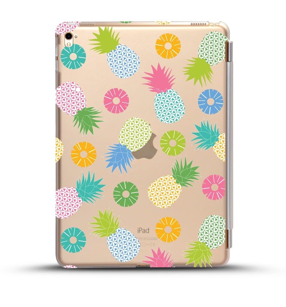 iPad mini 4 case , Come with White detachable smart cover for Auto Wake/Sleep Feature, Colorful pineapples Design for New iPad Mini 4 Retina Display 2015 model