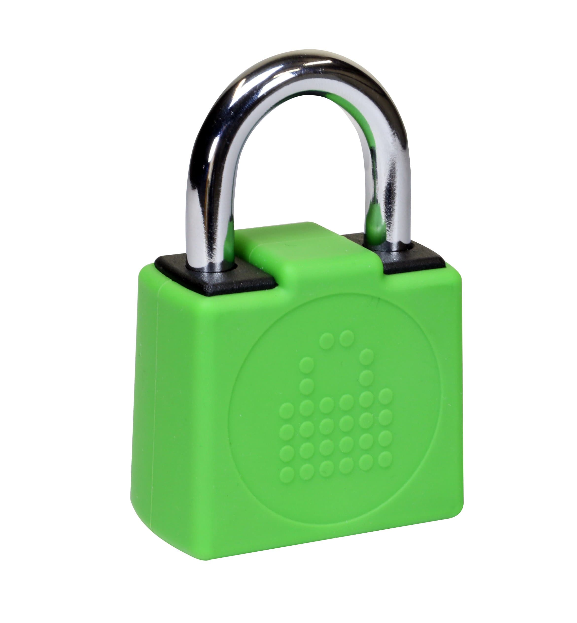 LocknChargeResettable Keyless Silicone Covered Padlock for Carrier - Green 10128