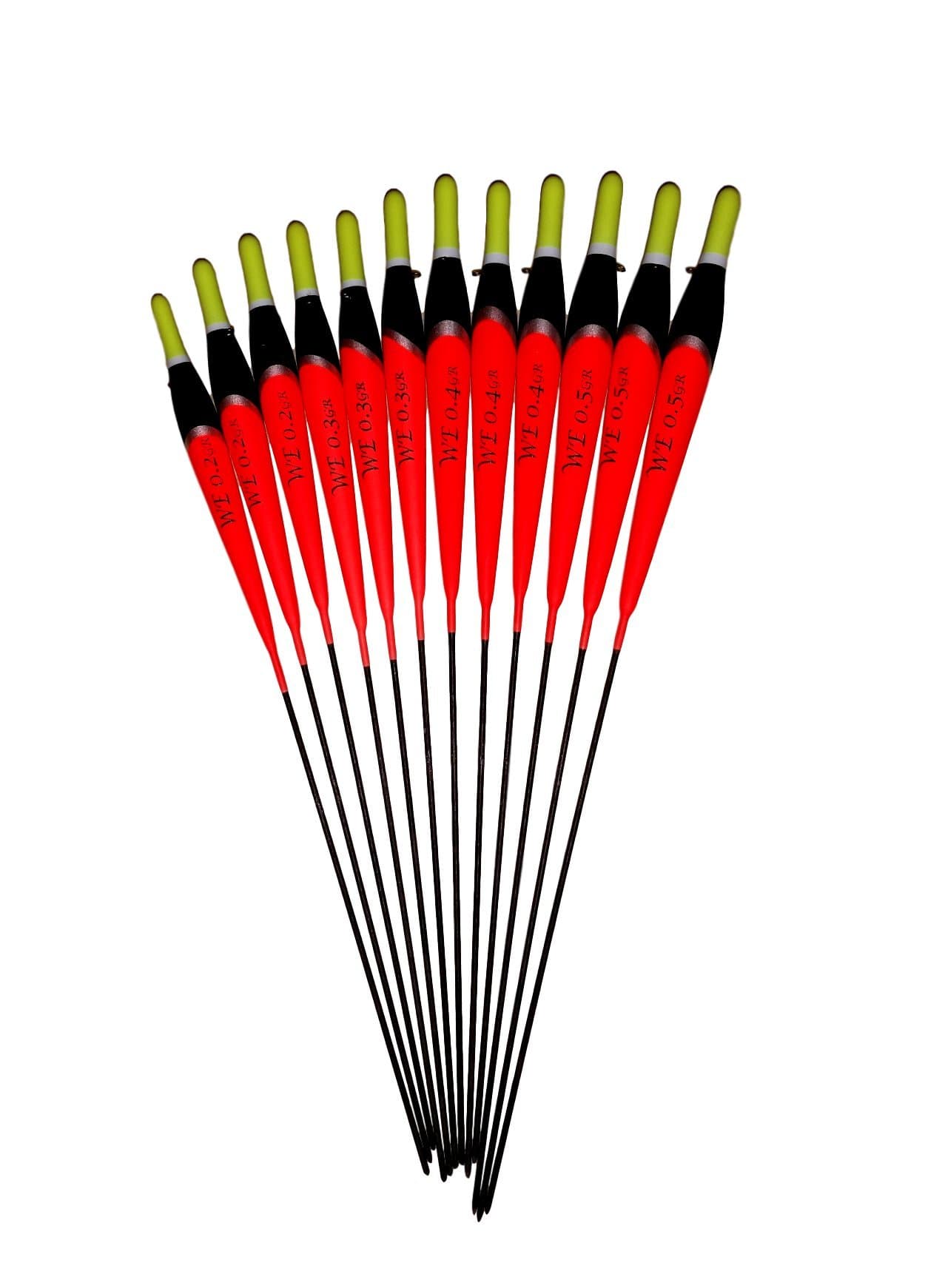 SRG Pole Floats 12 x Assorted Pole Floats (Pack 327Y12)