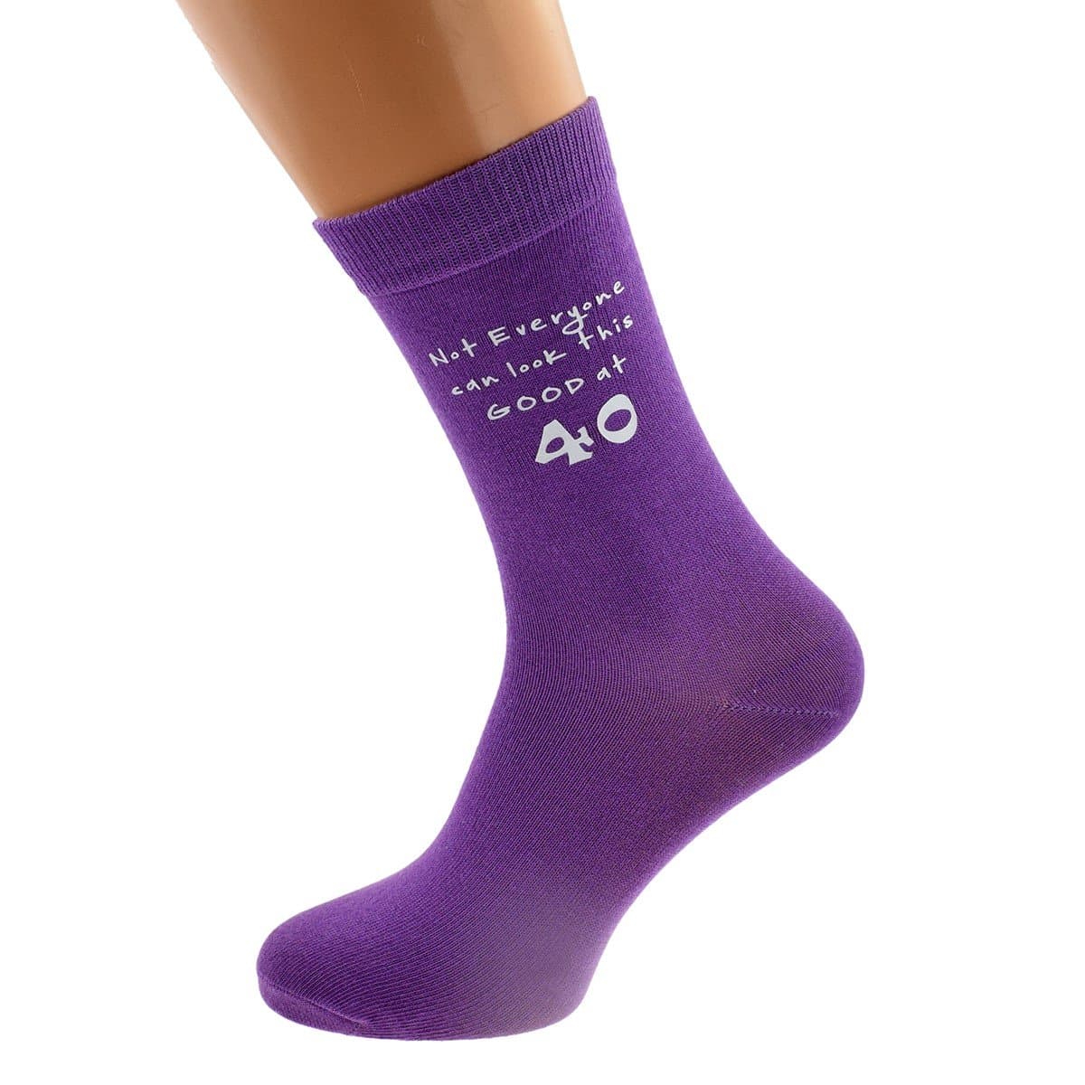 Not Everyone Can Look This Good at 40 Printed on PURPLE Womens Socks for 40th Birthday Present 2018