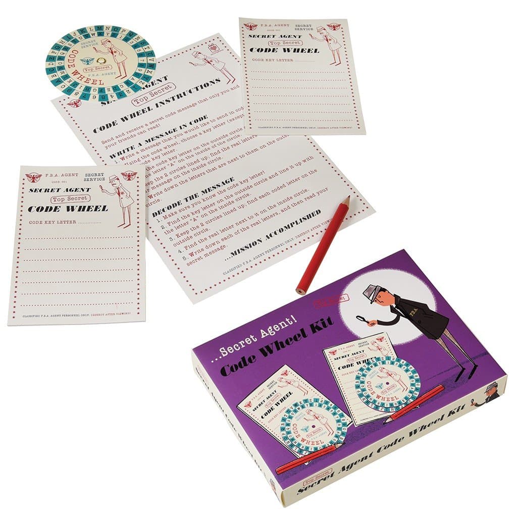 Secret Agent Code Wheel Kit - Top Secret Retro Spy Detective Set