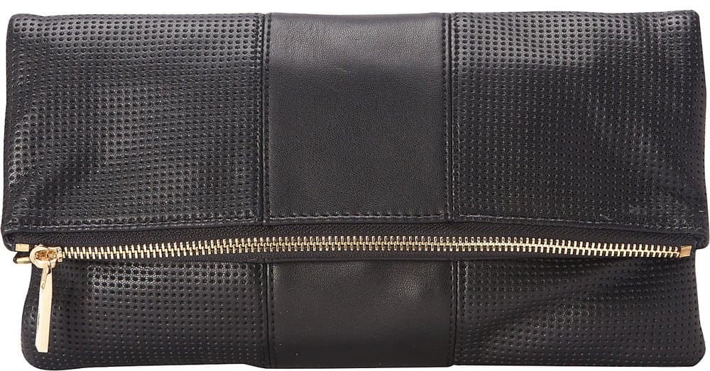 Deux Lux Handbags Downtown Stripe Fold Clutch - Black
