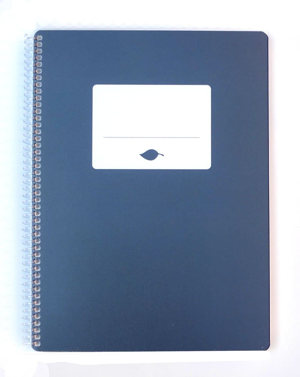 Mitz Stone Paper Journal: multi purpose & media use. 8pt. TerraSkin rock paper, color: Beach Charcoal, 7x9.5 inches, 30 Sheets. Eco Alternative Creative Space