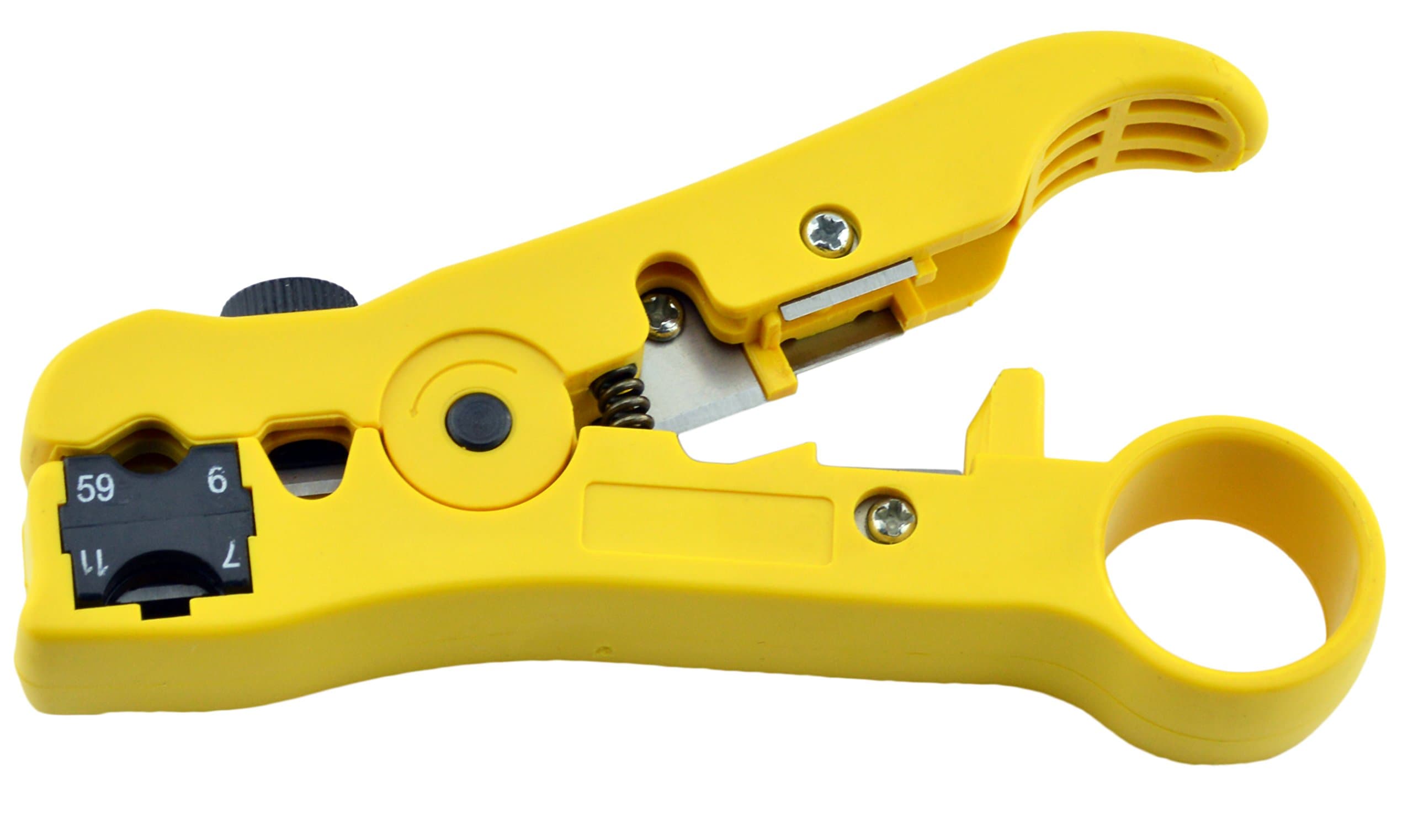 tsnetworks Universal stripper stripper tool coaxial cable (RG59, RG6, RG7, RG11) data cable telephone cable TV coaxial network data ethernet satellite antenna cable