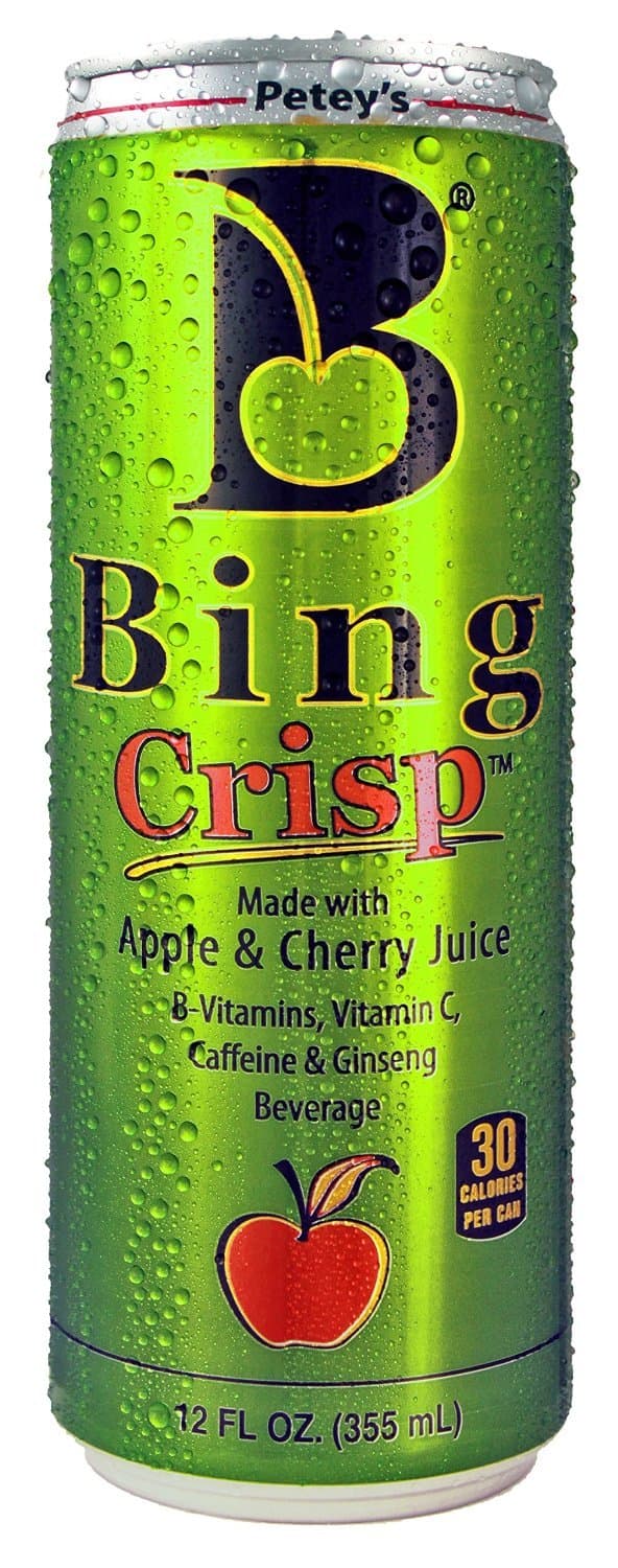 8 Pack - Petey's Bing Crisp - Apple & Cherry - 12oz.+ Energy Drink Outlet Sticker