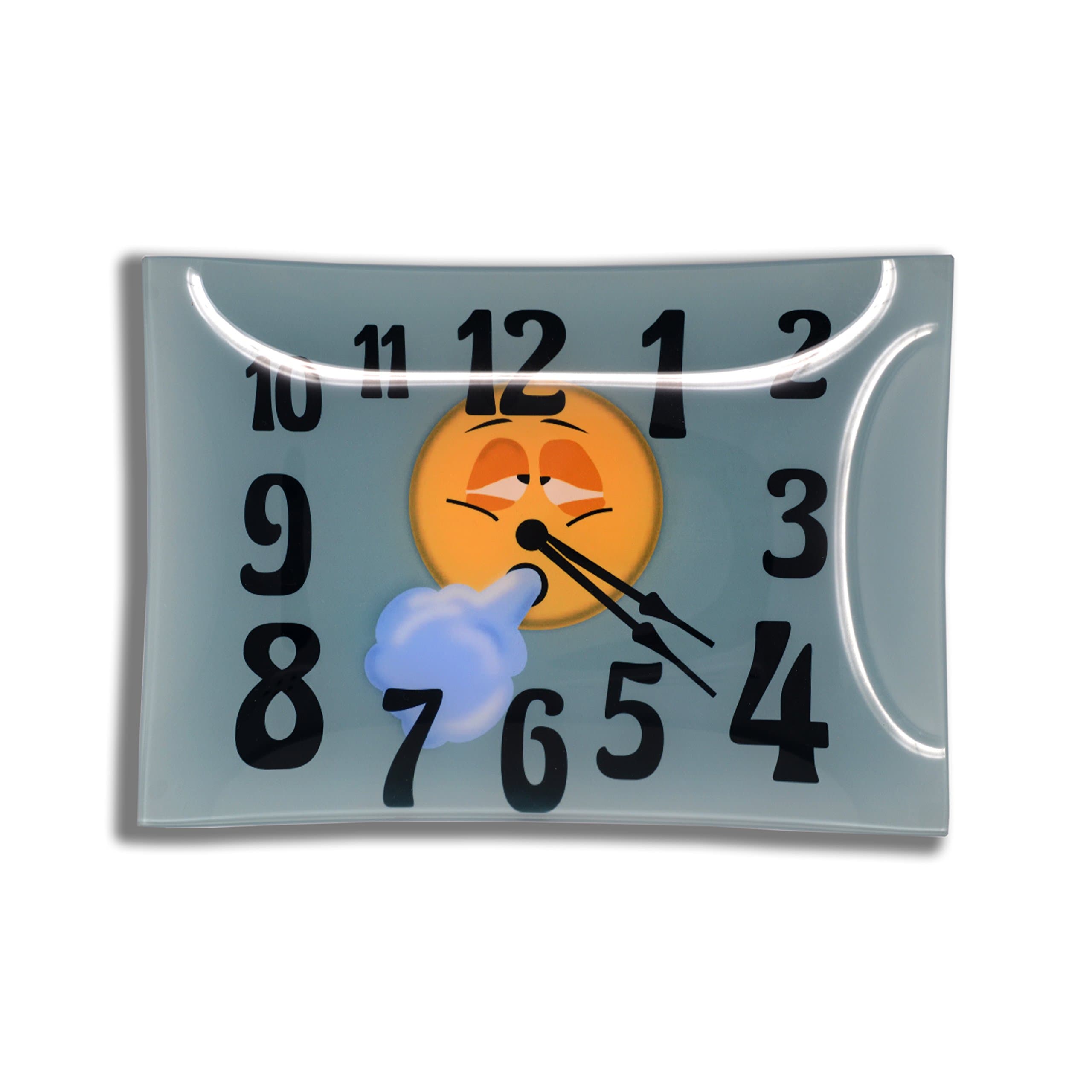 4:20 Clock Glass Rolling Tray byTray Manifeek