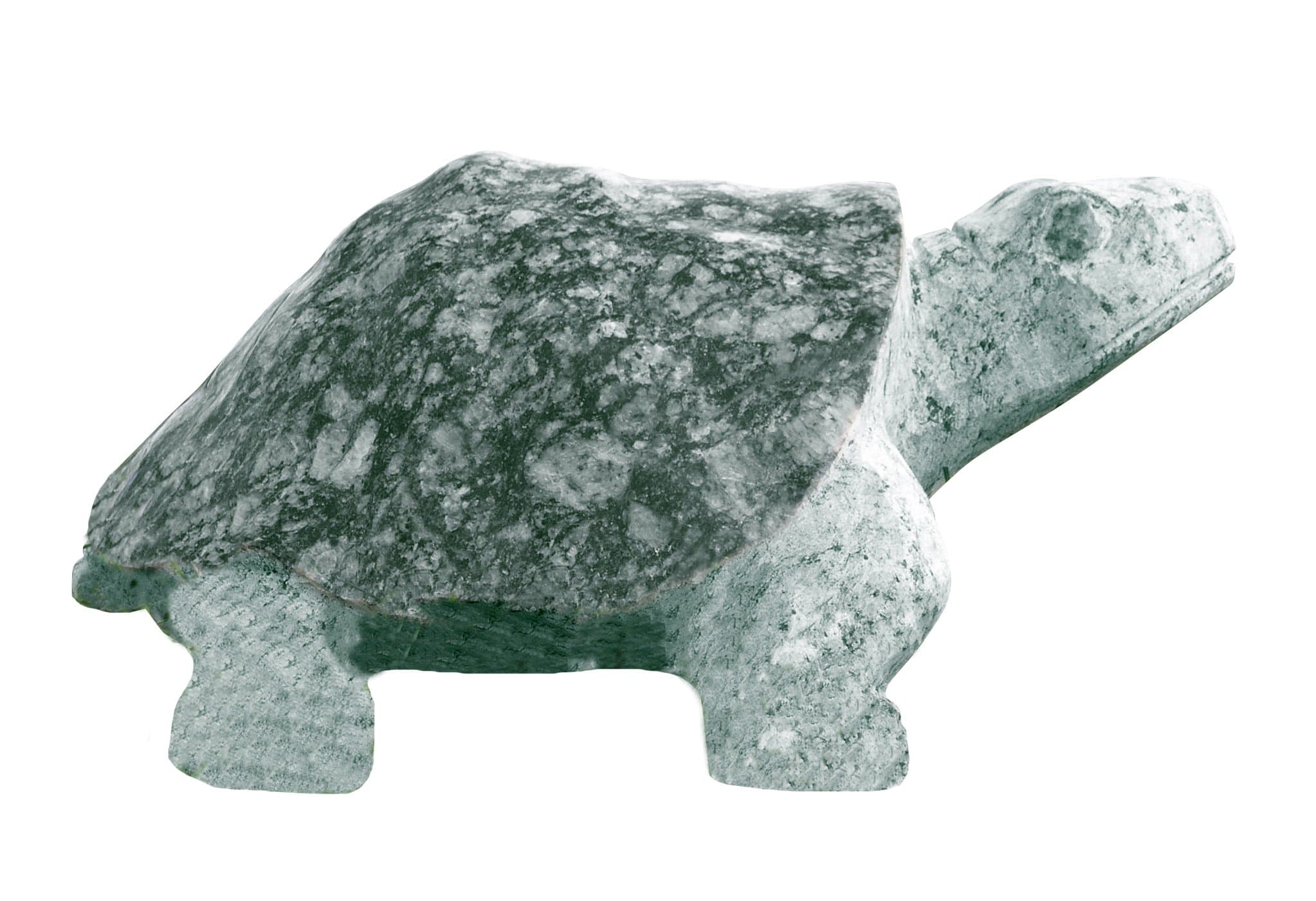 Stone Age Creations AN-TU-12 Granite Galapagos Tortoise Statue, Green, 12"