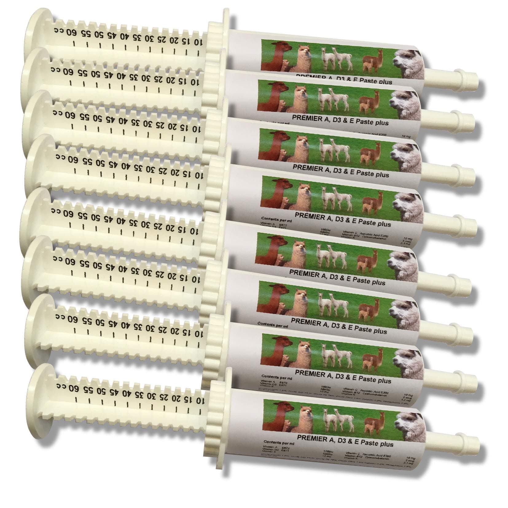 Premier Vitamin ADE&B12 Plus - 50ml *SPECIAL 8 x TUBES* - for Alpaca and Llama