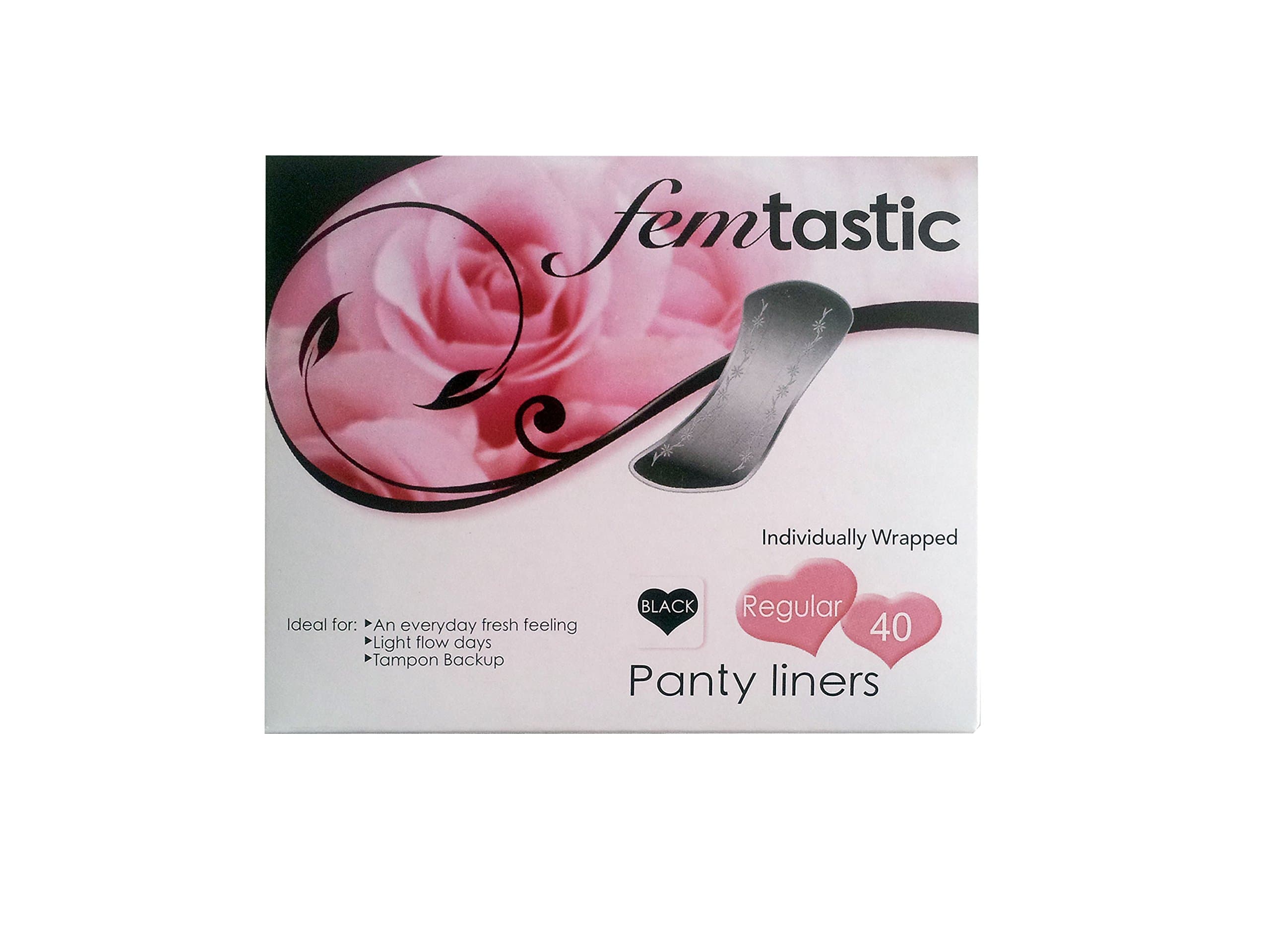 Femtastic Black Regular Pantyliner 16X40 Per Case