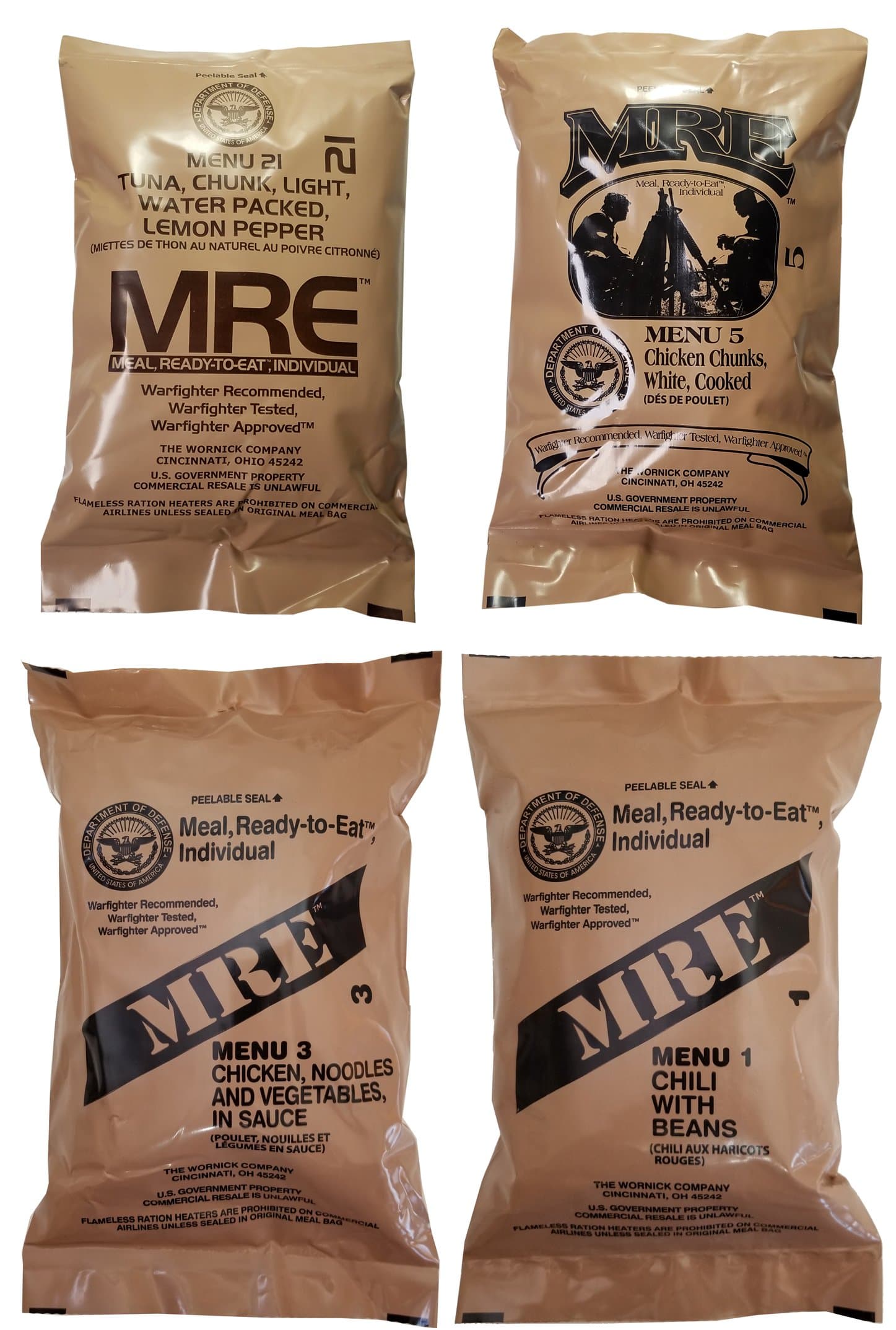 Western Frontier Ultimate MRE, Pack Date Printed on Every Meal - Meal-Ready-to-Eat. Inspected Certified Genuine Mil Surplus.