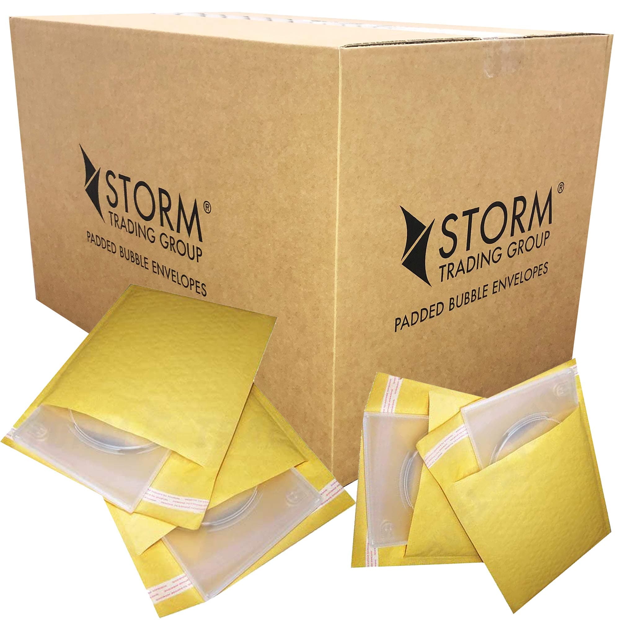 100 Gold Padded CD Size Bubble Envelopes 165 x 170mm