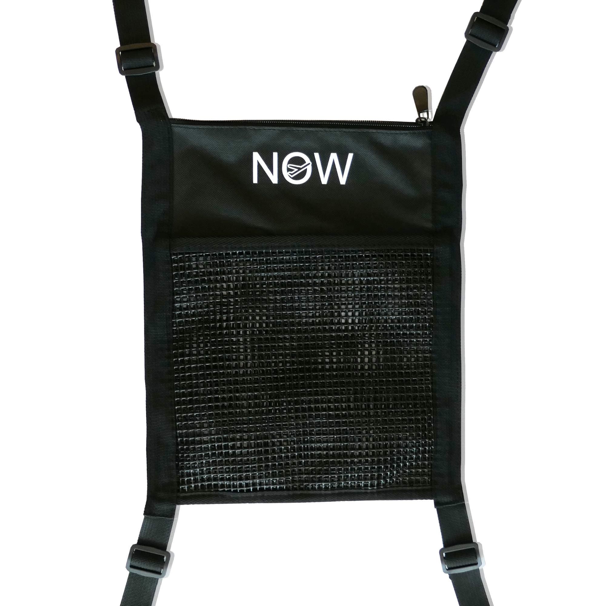 Mesh Car Organizer with Pocket for Between Seats Storage: Cargo Nets for Cars Front Seat, Net Organizers Behind Console, Backseat Pockets for Kids Toys, and Pet Barrier from Back (Black 1 Pack)