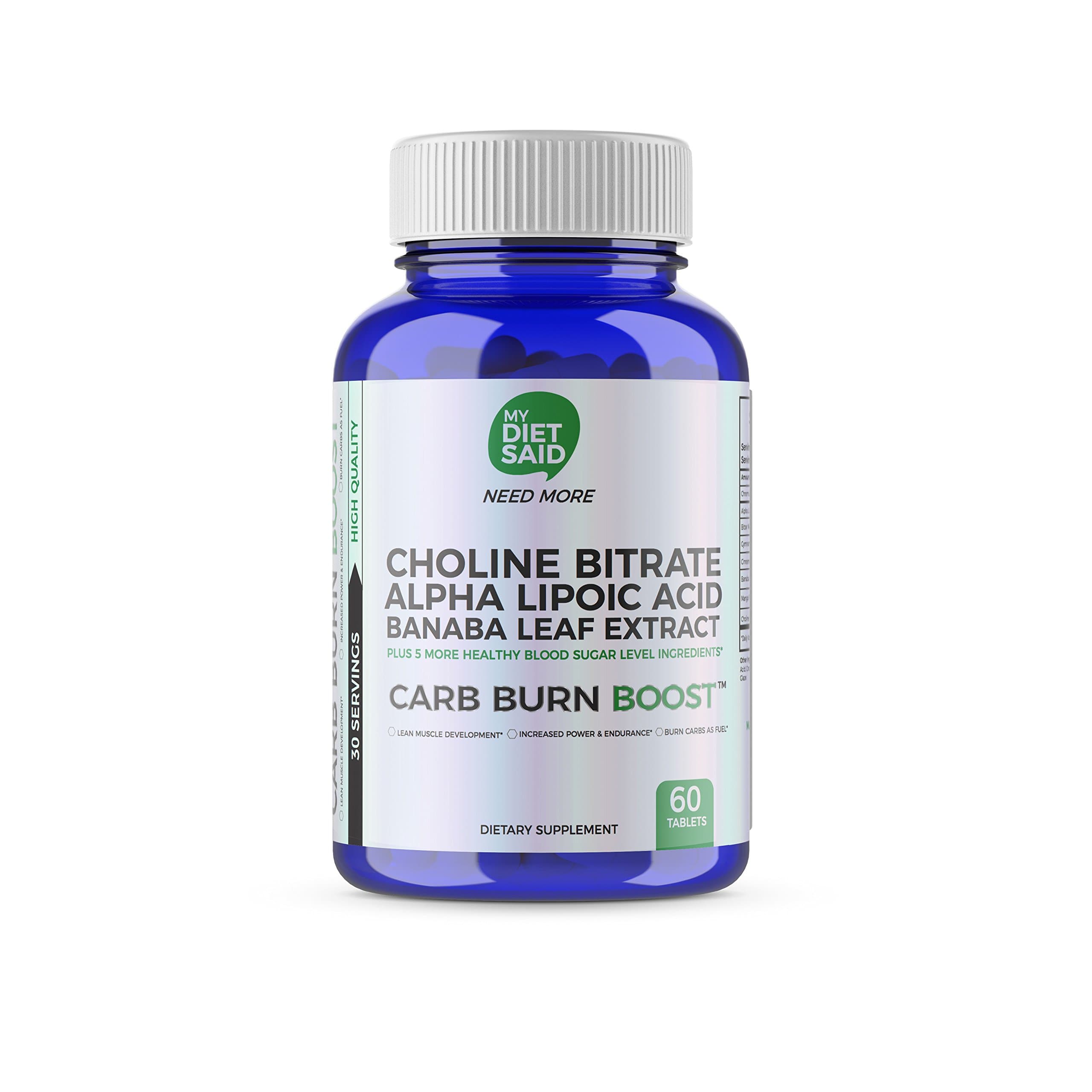 My Diet Said - Carb Burn Boost, Endurance Supplement, Running Supplement for Endurance, 60 Energy Pills Loaded with The Best Stamina Vitamins carb Burner Supplement Burn More,Store Less, Diet Pill