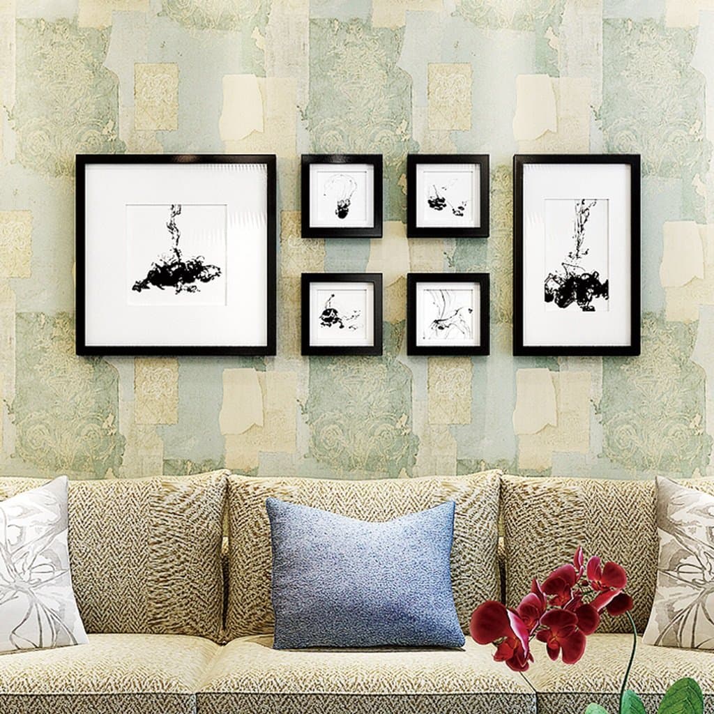 Solid Wood Big Wall Photo Wall Creative Restaurant Bedroom Background Wall Decorations Photo Frame Combination Fine Artificial Grinding Health And Environmental Protection On The Wall Beauty Super Super Atmosphere ( Color : A )