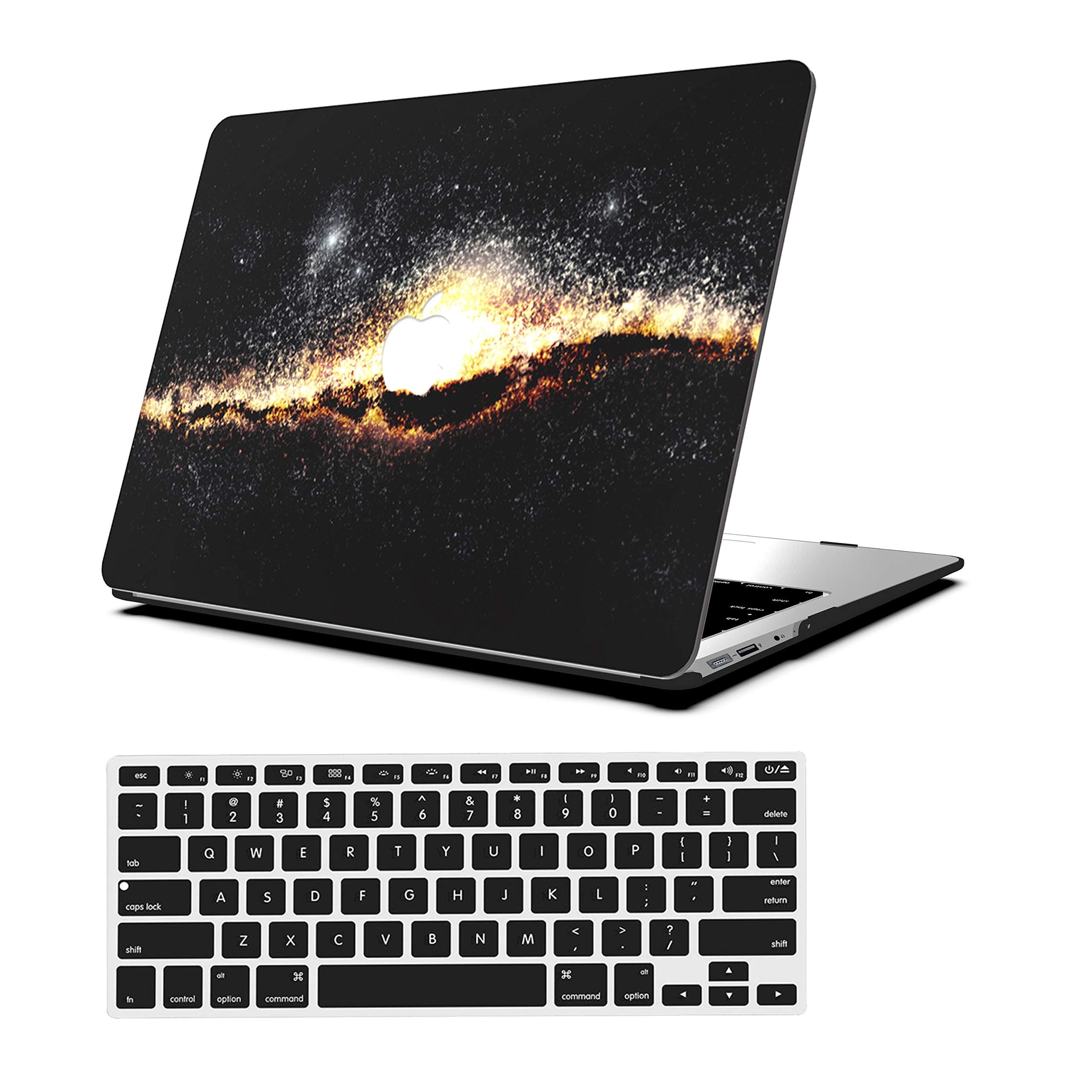 AOGGY MacBook 12 Inch Case,Beautiful Space Model PC Portable Plastic Rubber Coating Hard Shell Cover +Keyboard Cover, for(Model A1534 A1931) - Meteor