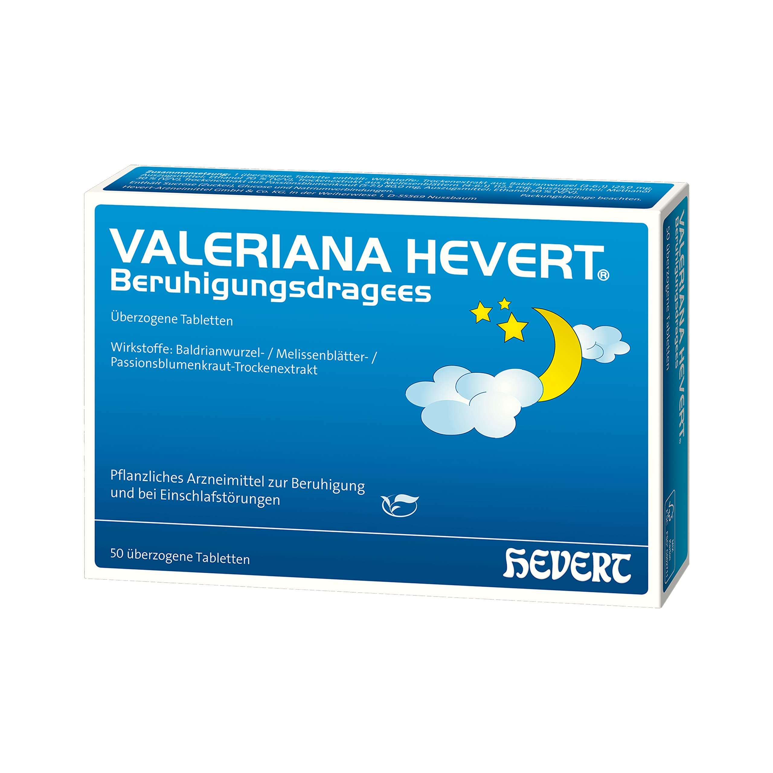 Valeriana Hevert Beruhigungsdragees, 50 pcs. Tablets