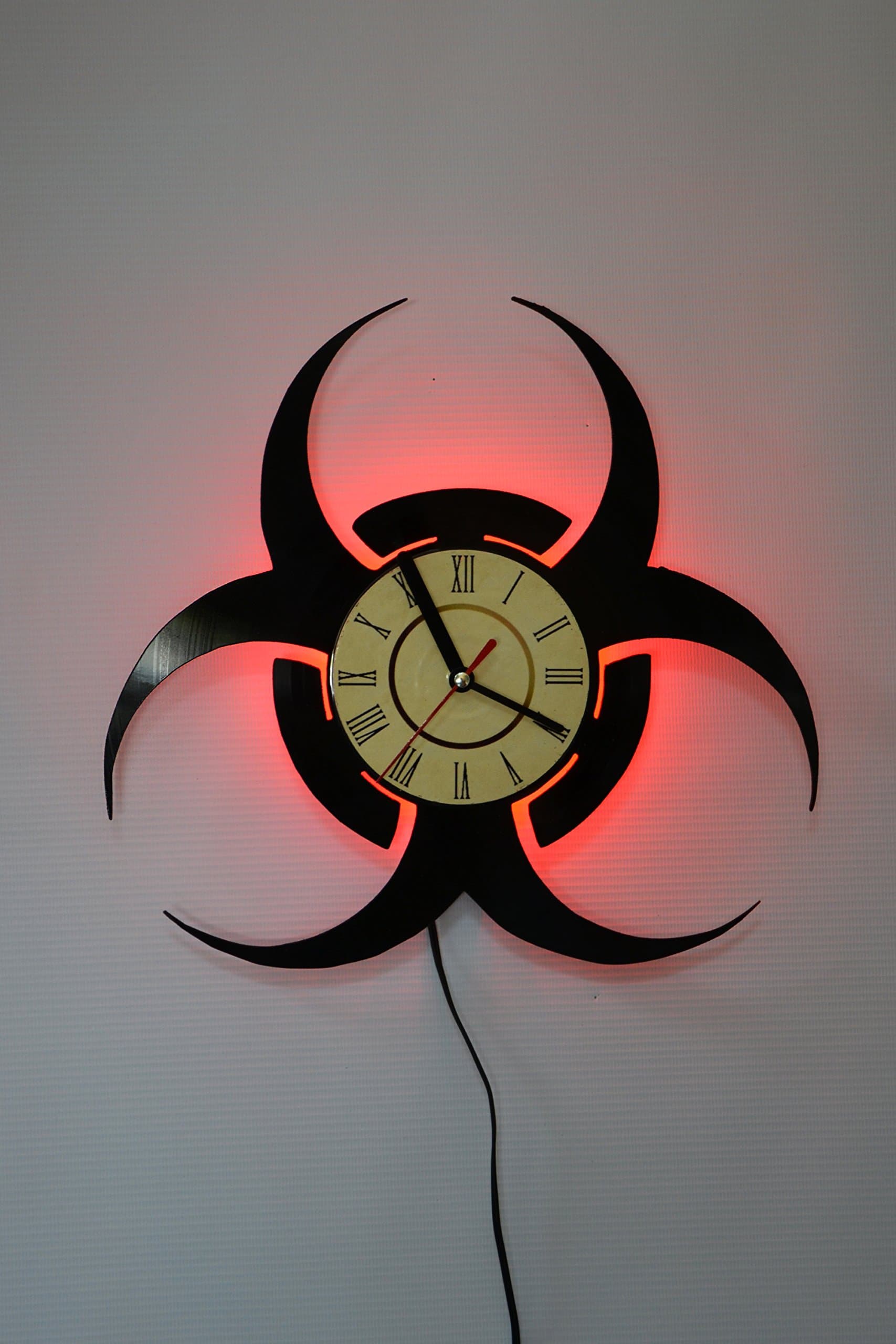 Resident Evil Night Light, Wall Lights, Wall Lamp, Resident Evil Wall Clock, Cool Rest Room Wall Art Decor (Red)