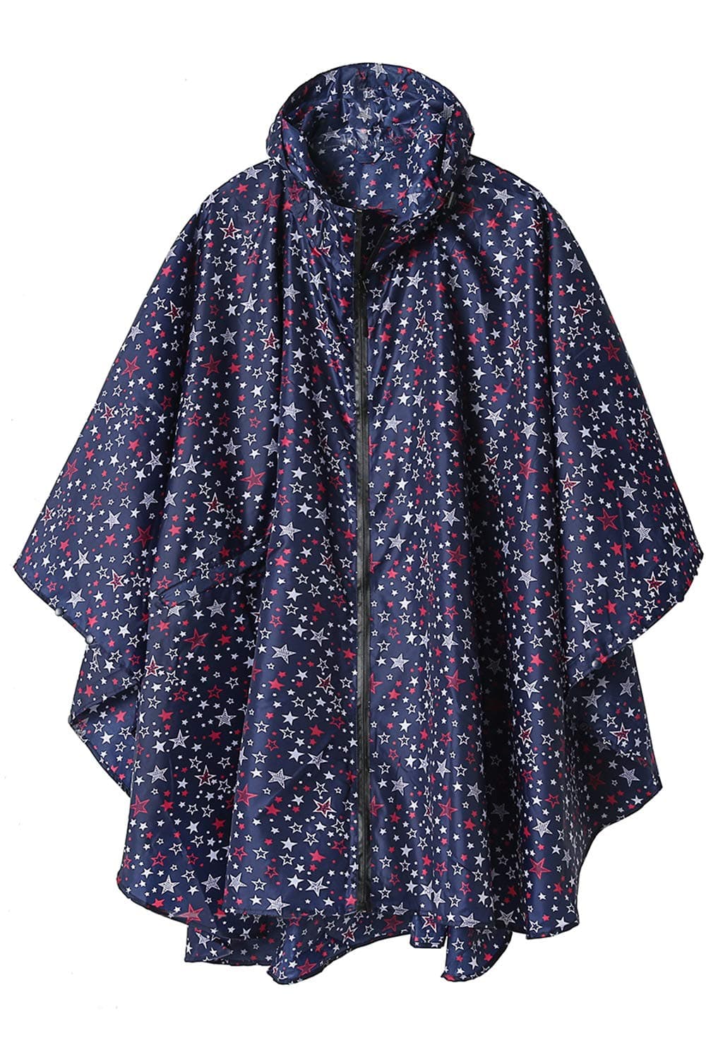 Rain Poncho Jacket Coat Hooded for Adults with Pockets