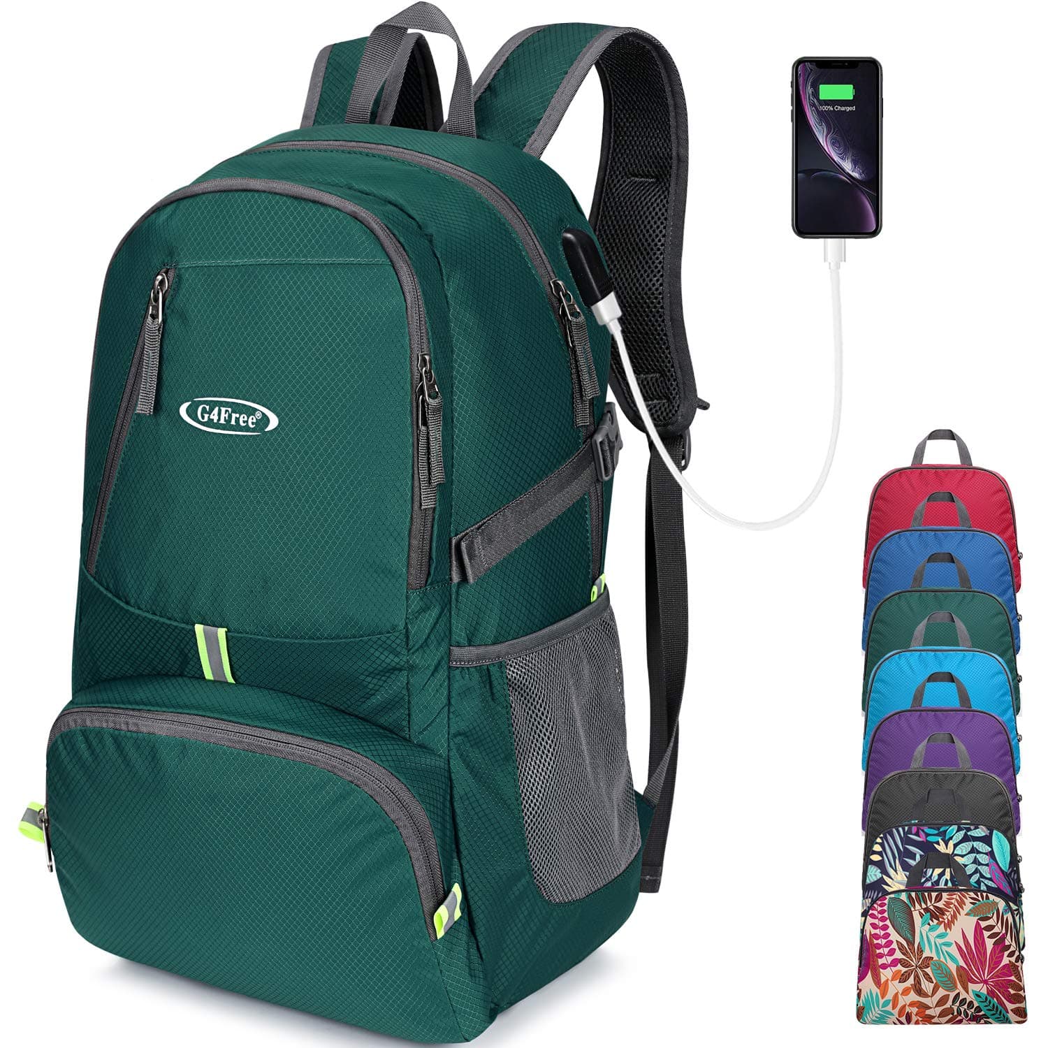 G4Free Upgraded Lightweight Packable Travel Backpack 40L Handy Foldable Hiking Camping Outdoor Daypack