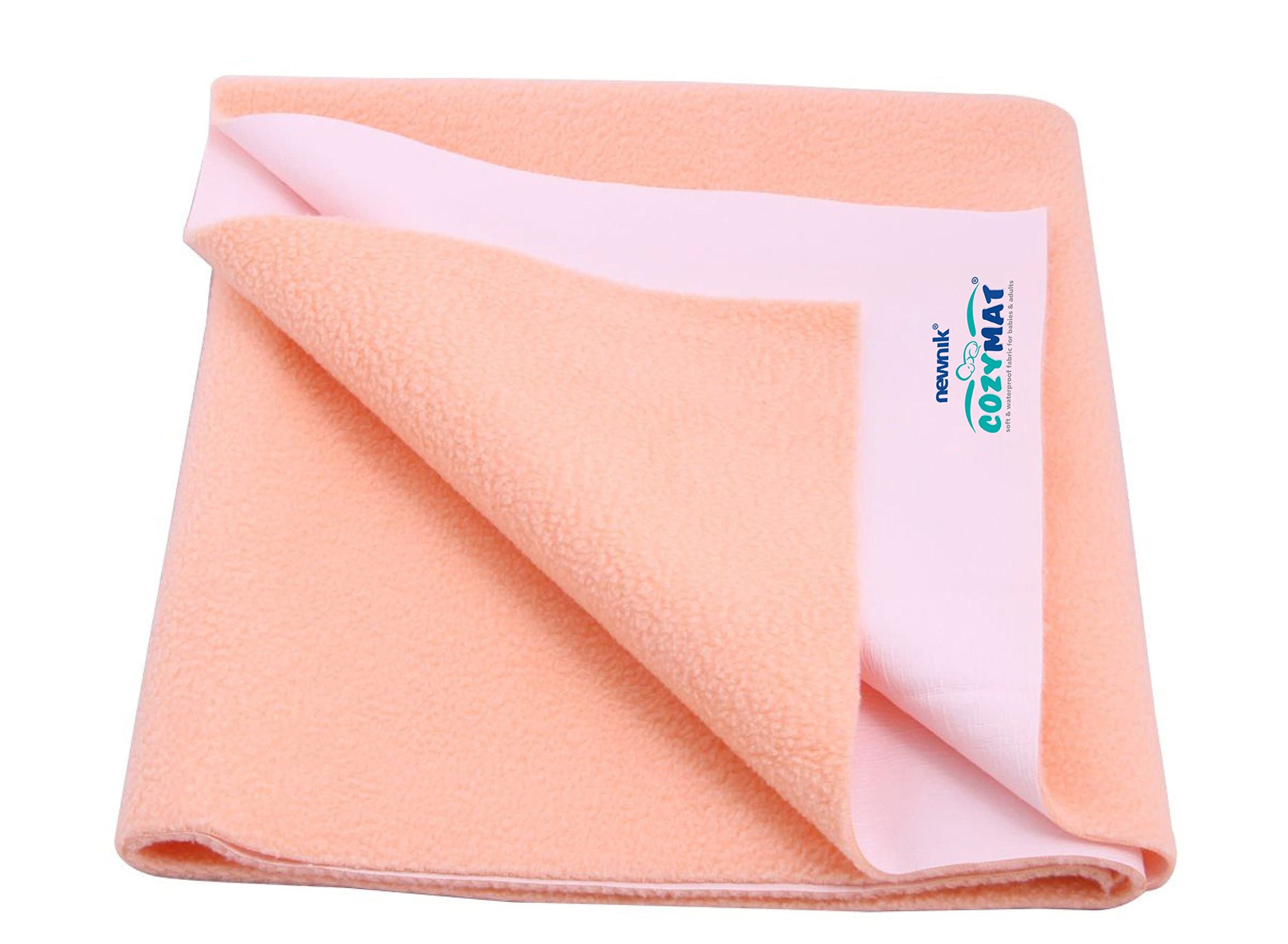 Cozymat Waterproof, Breathable, Reusable Mat/Underpad/Absorbent Sheets/Mattress Protector (Size: 70 x 50 Centimeter, Peach)