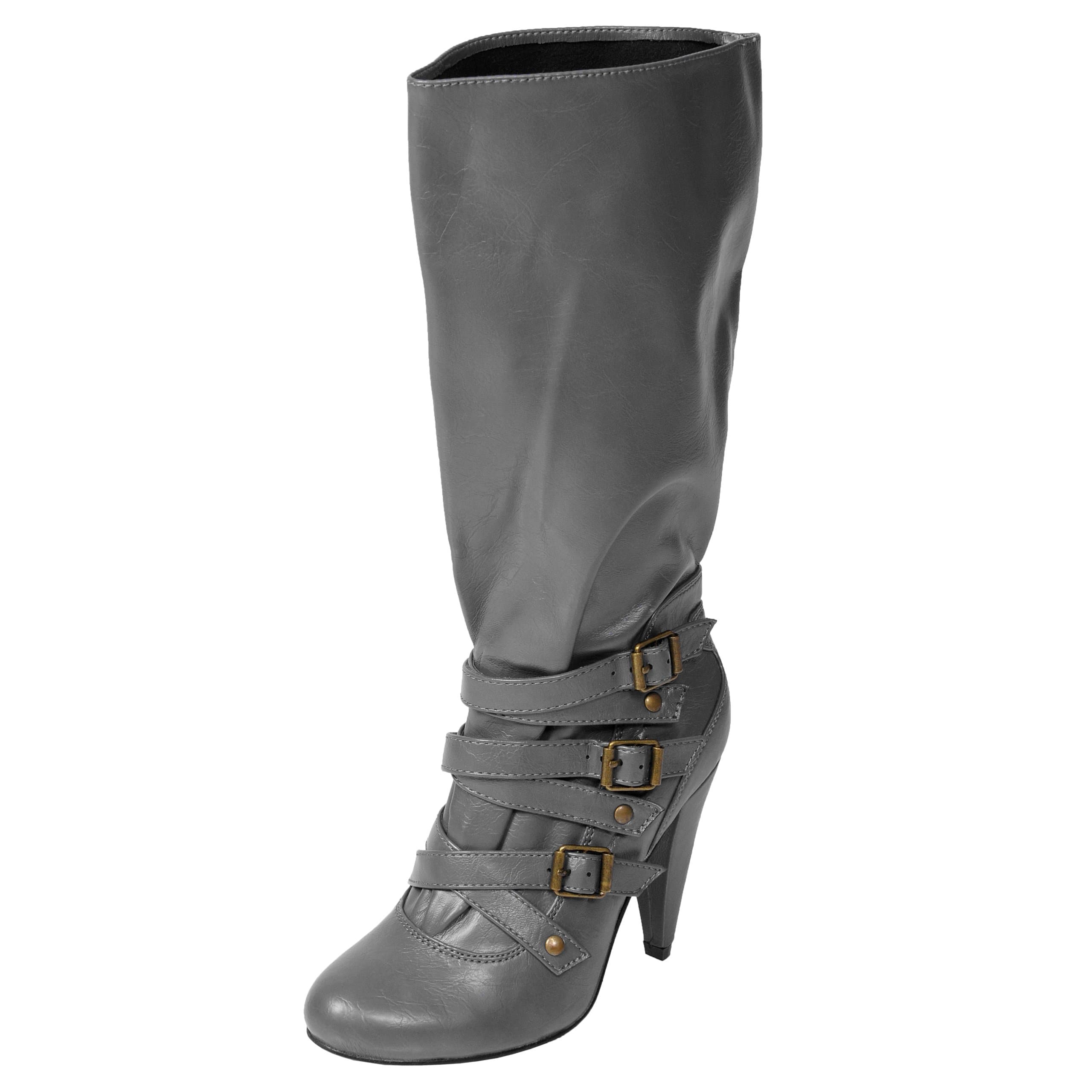 Journee Collection Buckle Accent Womens Boot
