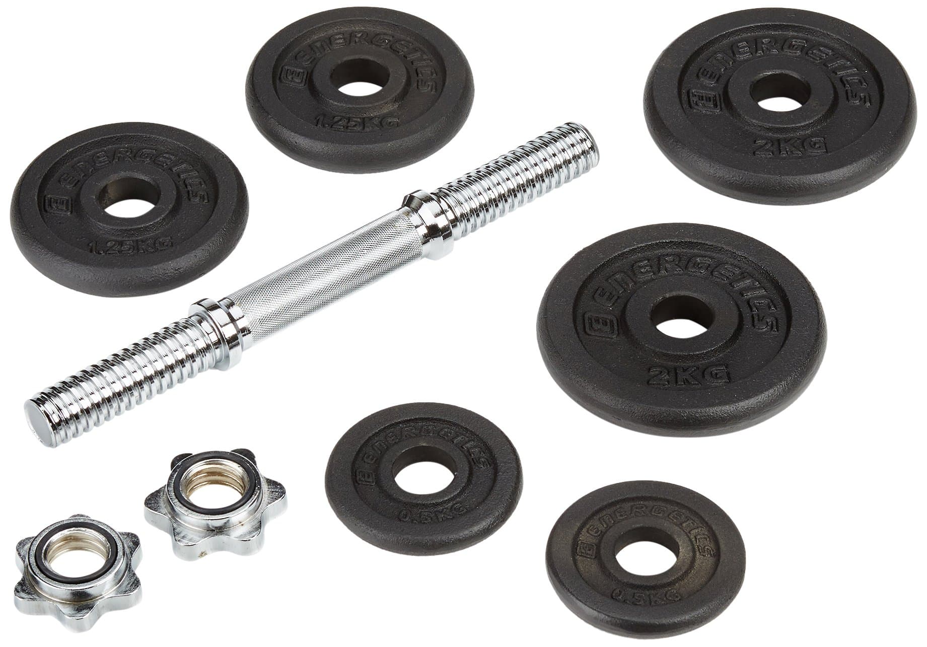 Energetics Cast Dumbbell 10kg Pair – Black, One Size