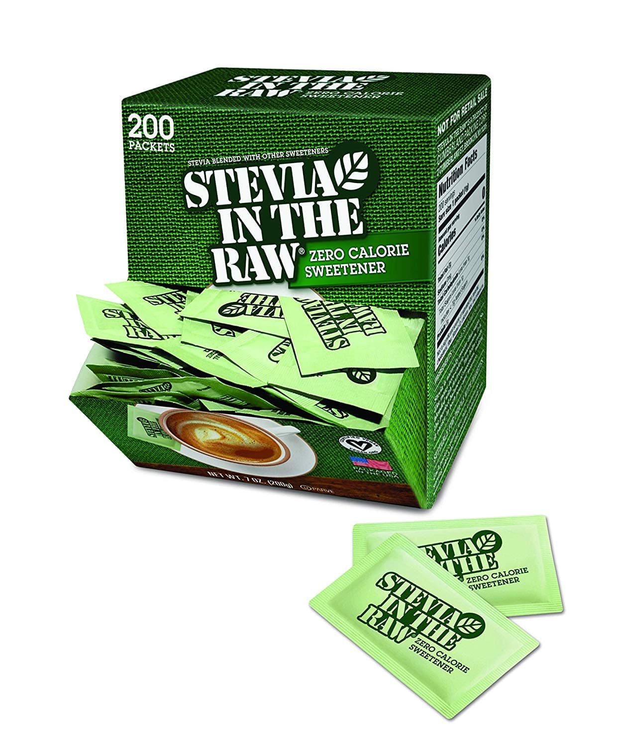 In The Raw Stevia Sweetener, 200 Count Packets (4 Pack (200 Count))