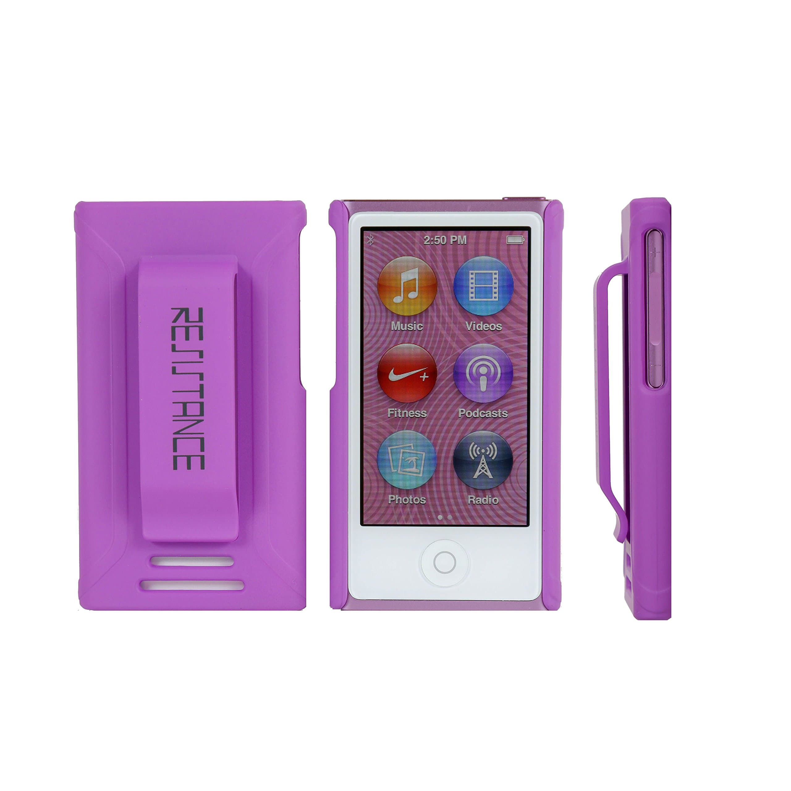 Resistance. Nano iPod Case !! iPod Nano 7th Generation Cases !! Nano case with Clip ++ iPod Nano 7 Case. Purple - Fits Tight -