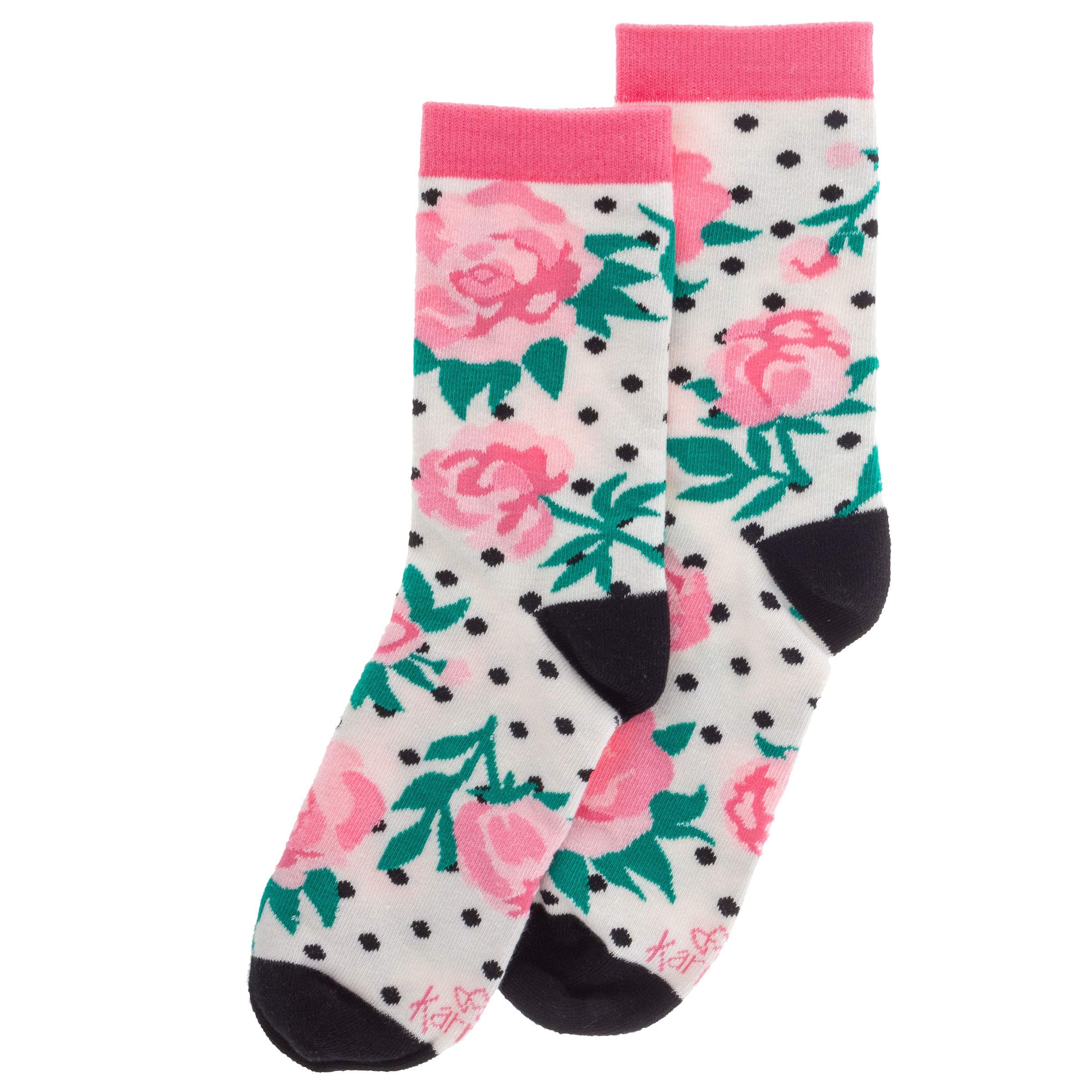 Karma Gifts Crew Sock, Pink Peony