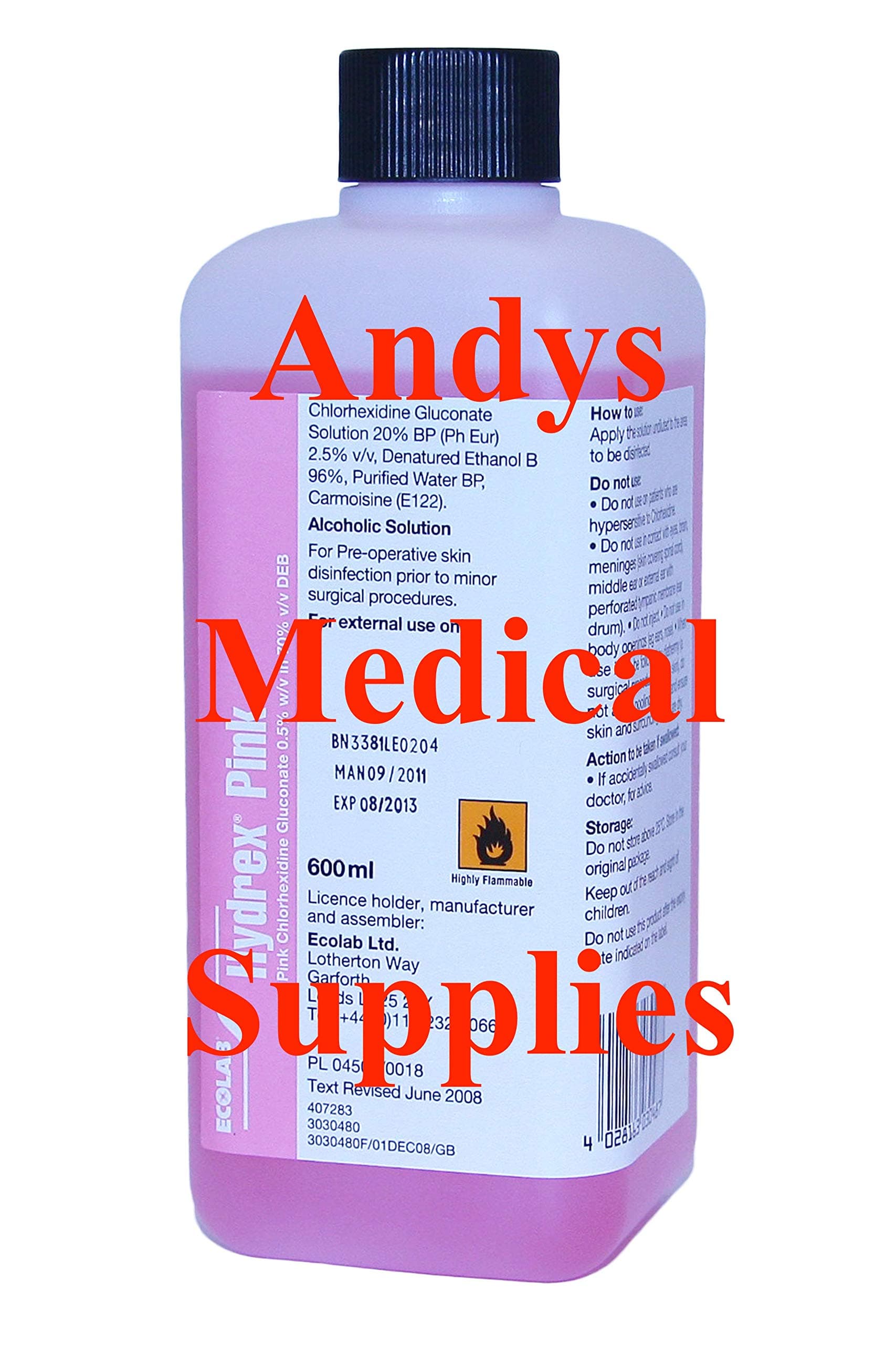 Be Prepared - Hydrex Pink 0.5% w/v Chlorhexidine Gluconate w/v and 70% DEB
