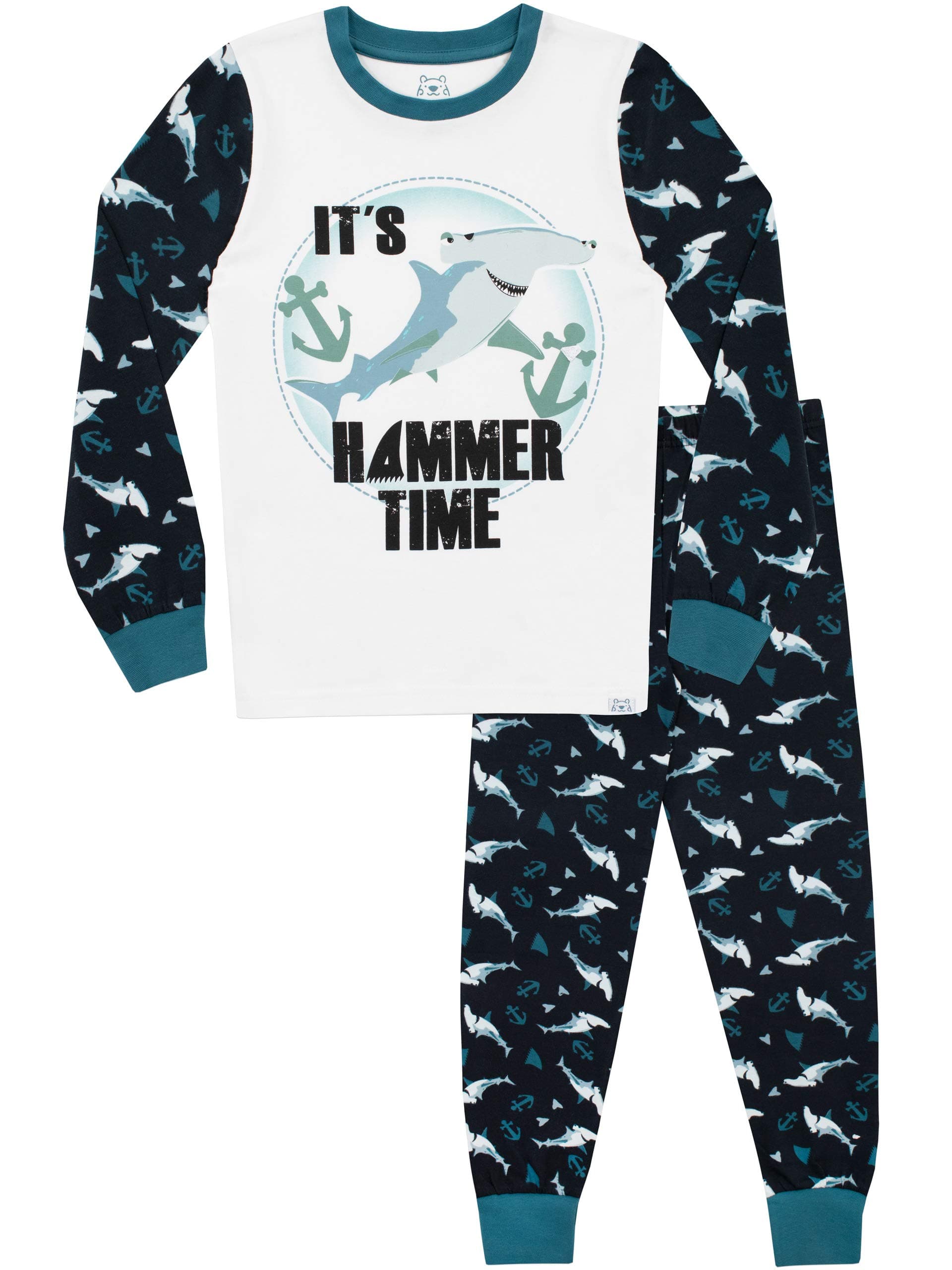 Harry BearBoys Shark Pyjamas Snuggle Fit