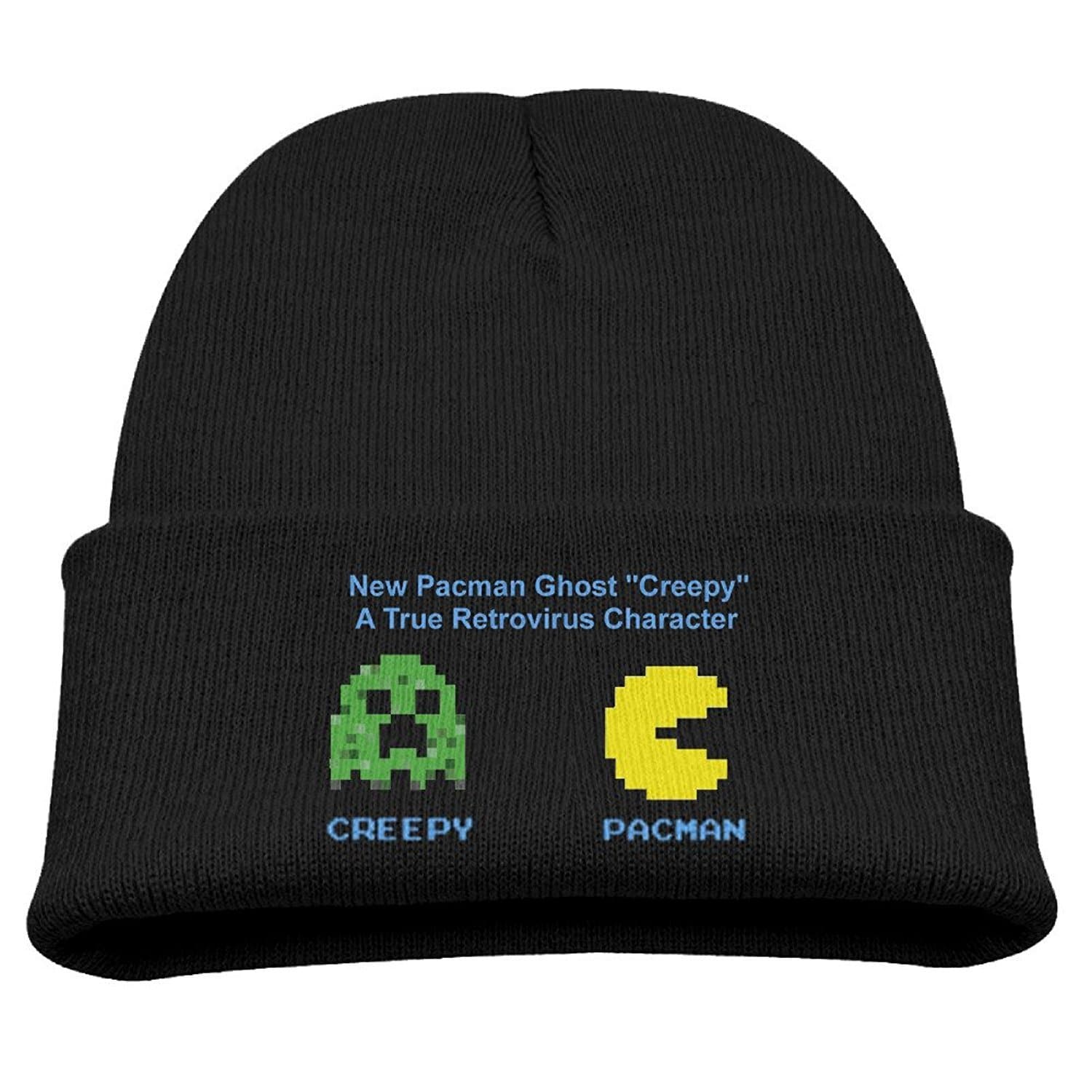 TINGHAO Creepy Pac Man Ghost Winter Knit Cap Beanie Cap for Kids