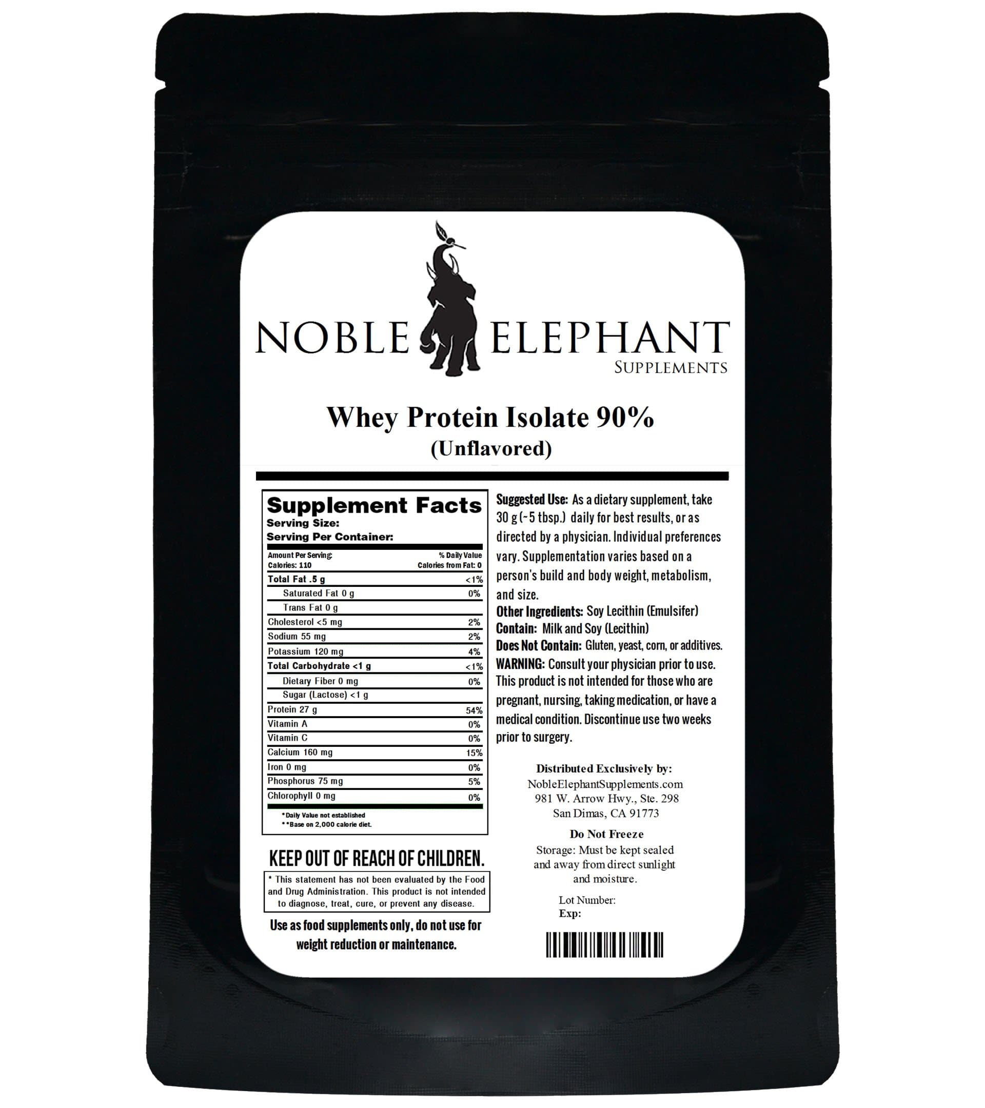 Whey Protein Powder Isolate 90% Unflavored (2.5 Kilograms (5.5 Lbs))