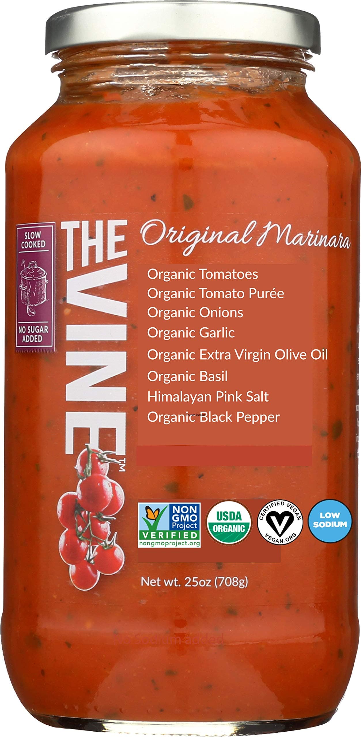 The Vine Original Tomato Basil Marinara, 25 ounces