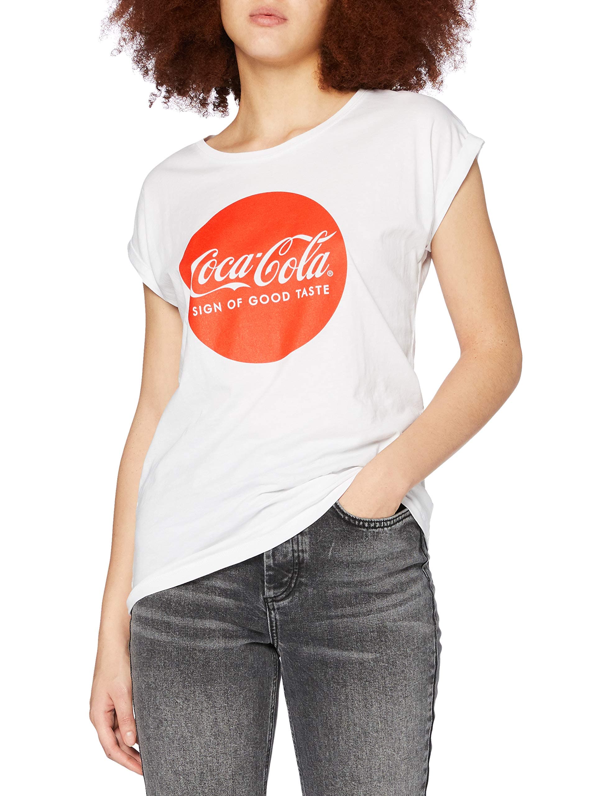 MERCHCODEWomen's Coca Cola Round Logo Tee T-Shirt