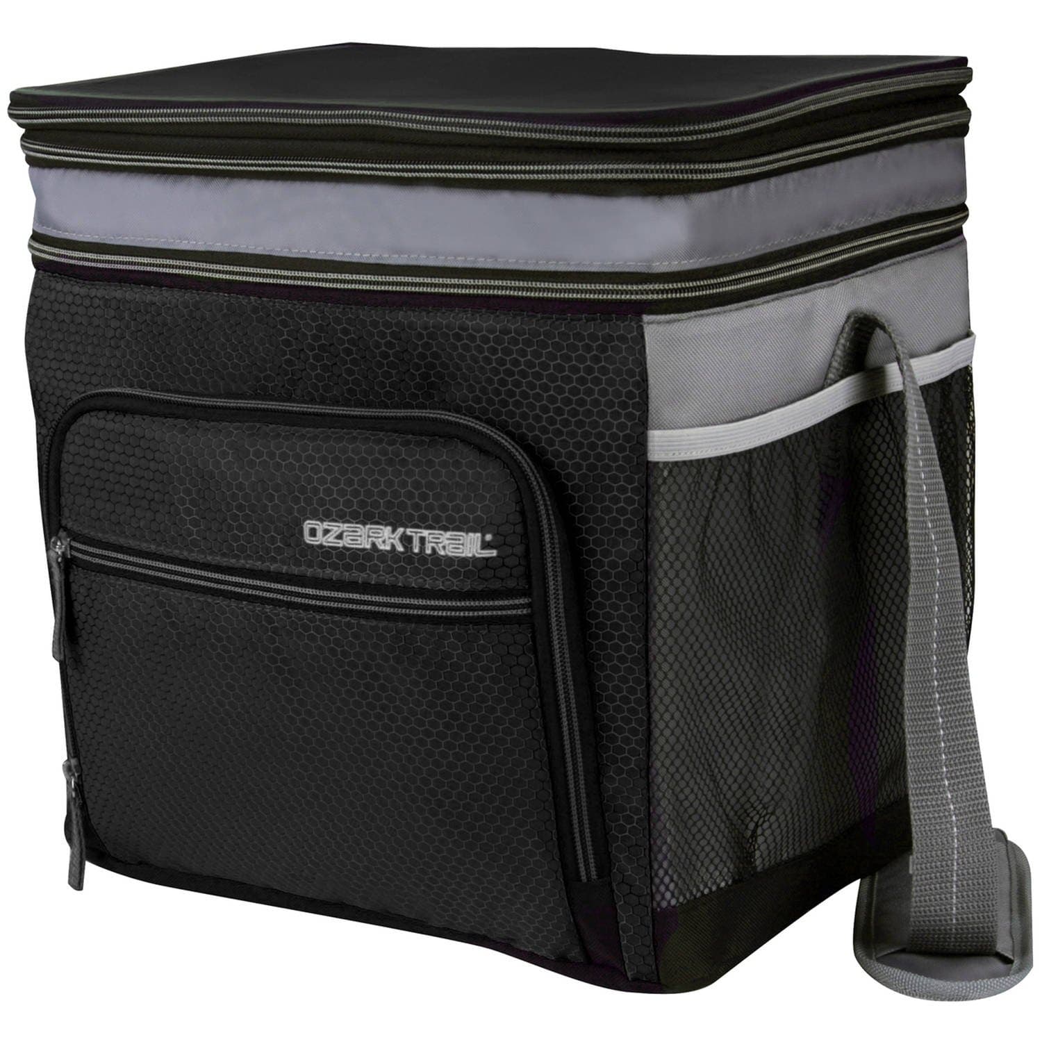 OZARK Trail 24-Can Cooler with Removable Hardliner, Black (24-Can, Black)