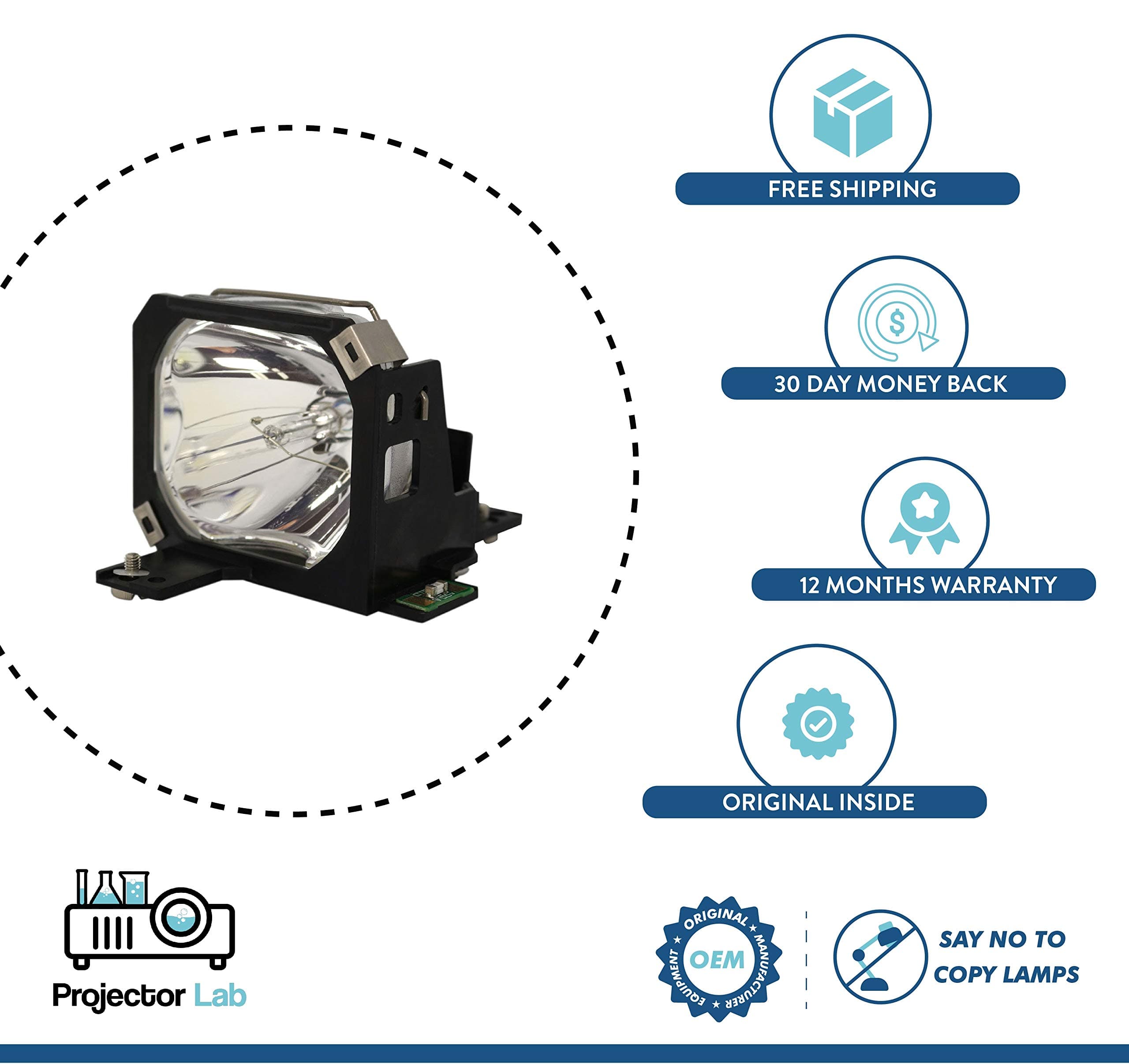 Original Lamp inside Replacement Bulb for CHRISTIE DWU951-Q 003-004774-01 with 12 months warranty
