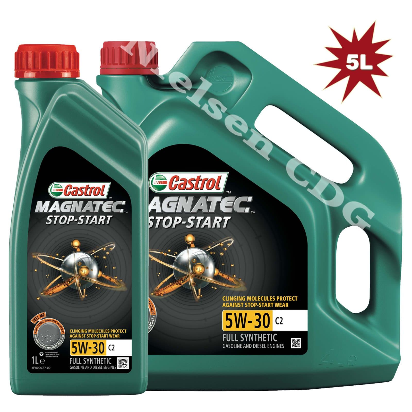 Castrol Magnatec Stop-Start 5W-30 C2 Car Engine Motor Oil 4L+1L = 5L