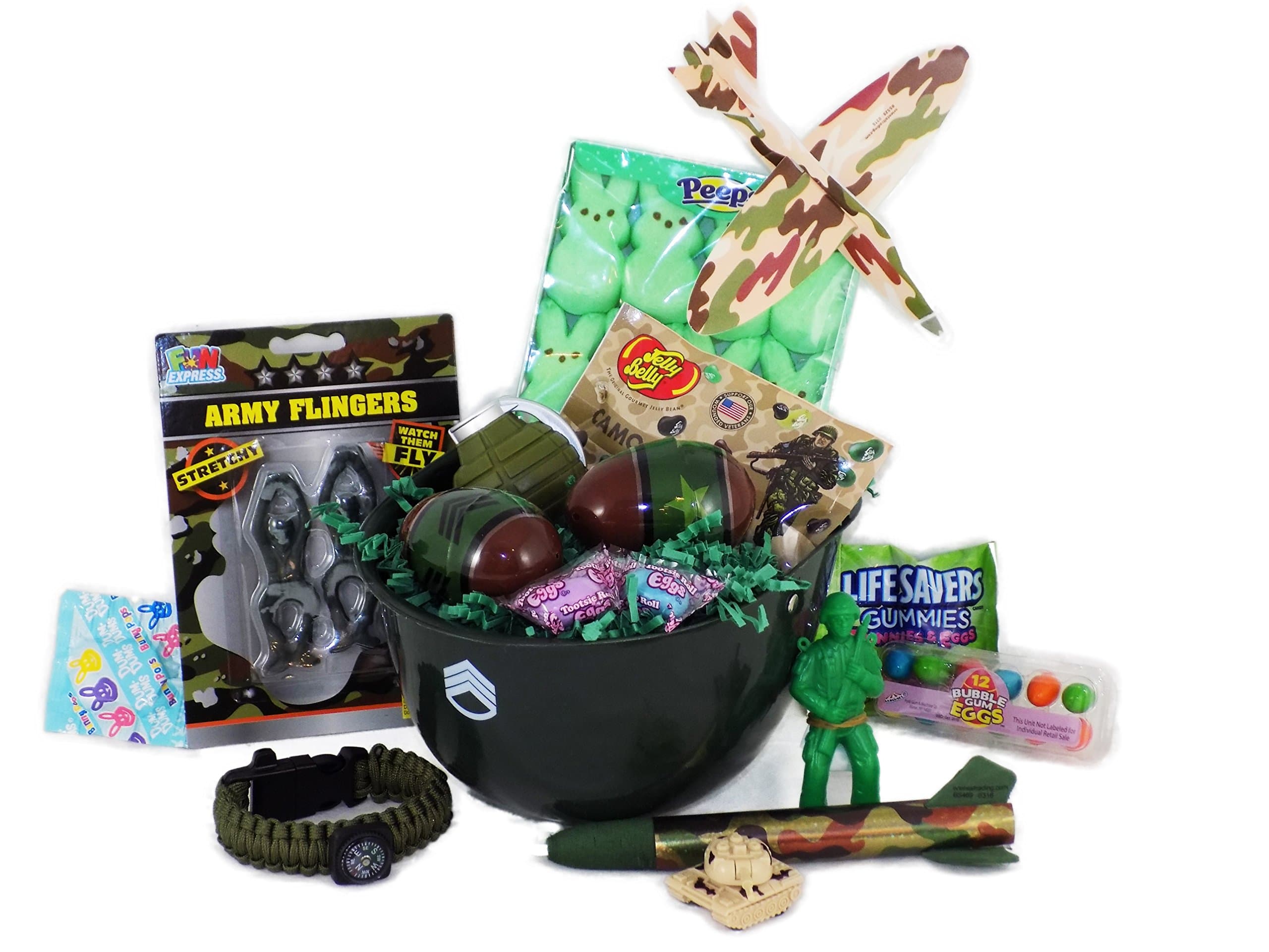 Army Military Themed Easter Basket Candy and Toy Gift