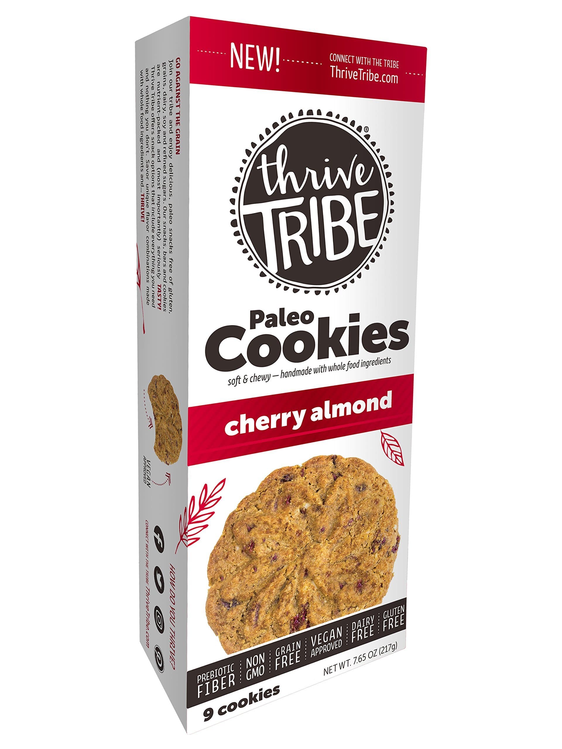 Thrive Tribe Cherry Almond Cookies,7.65oz., 2 Count