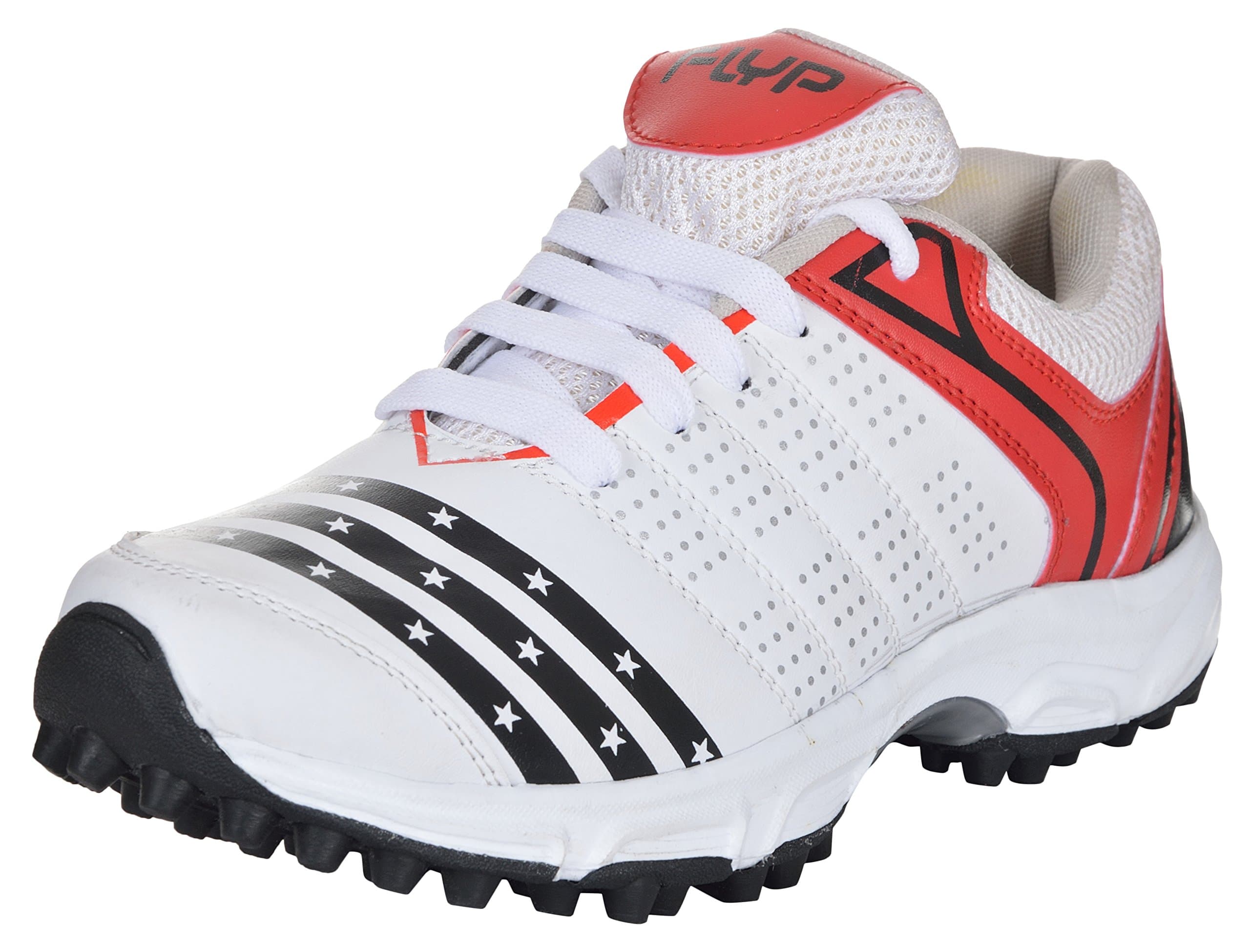 Flyp Men's White Cricket Shoes - 5 UK