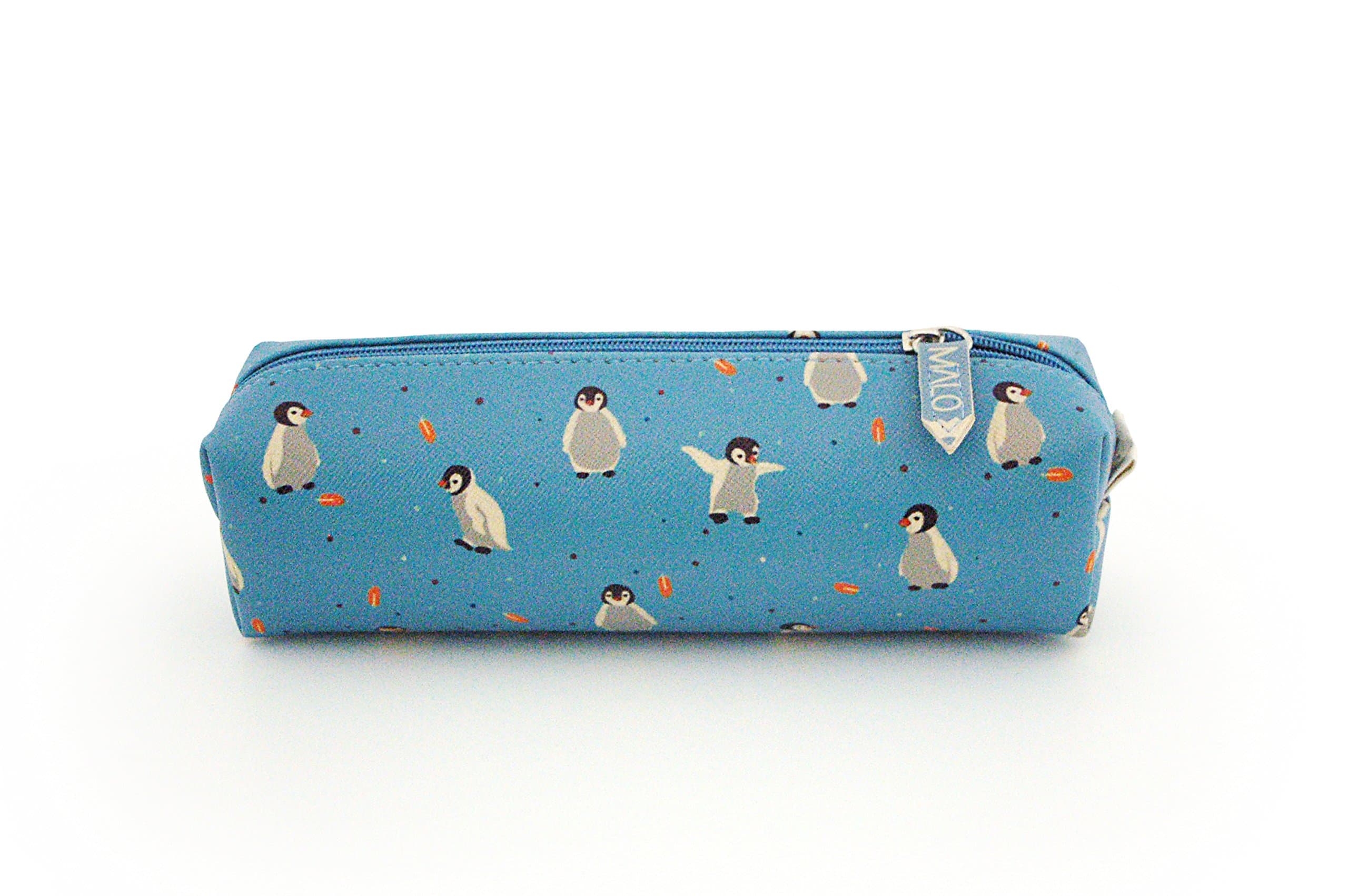 MALO Pencil Case Turquoise Blue Penguin