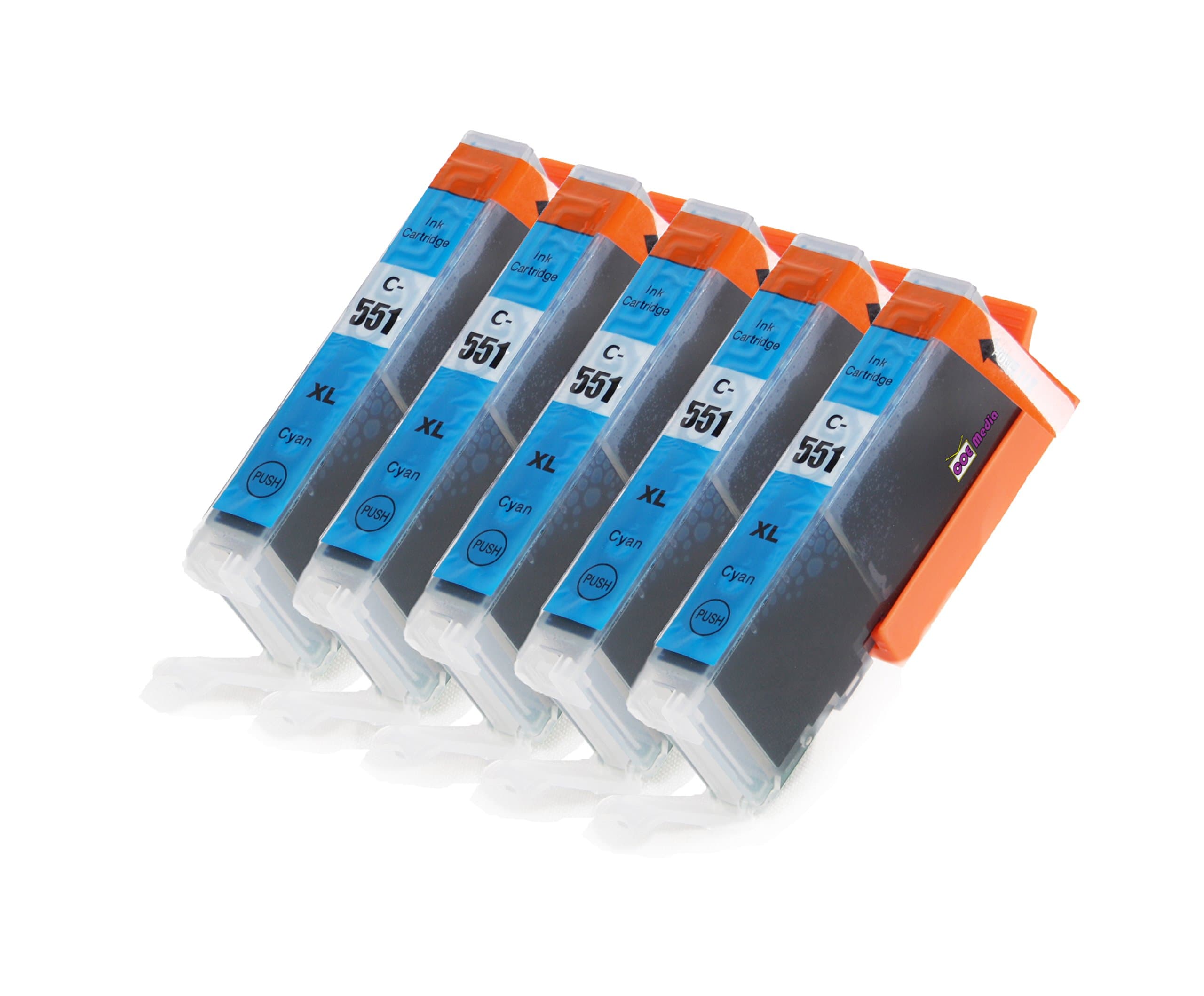 COEmedia® – Printer Cartridges Compatible with Canon PGI-550/CLI-551 (1) 5er Set Ciano - ciano