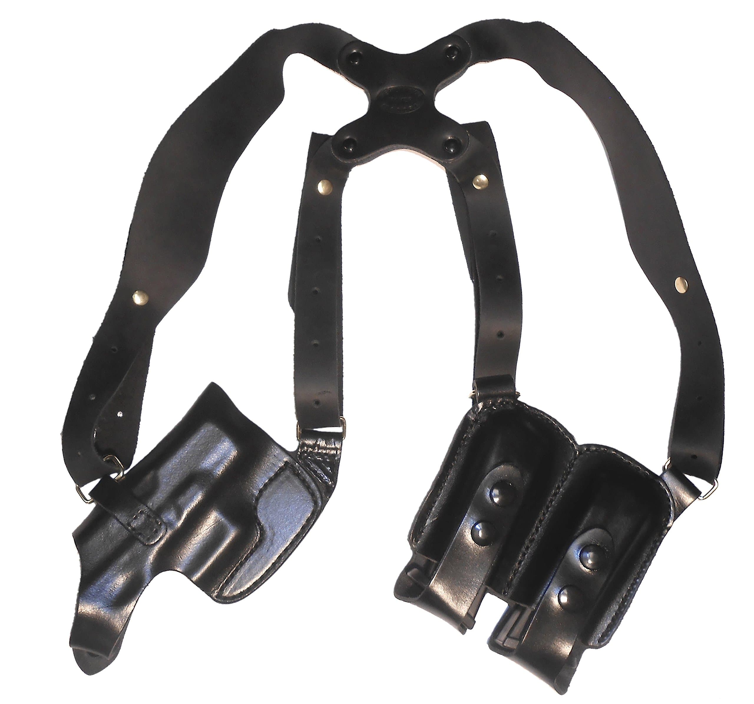 Glock 43 Leather Shoulder Gun Holster Horizontal RH Right Hand or LH Left Hand Black or Brown Concealed Carry