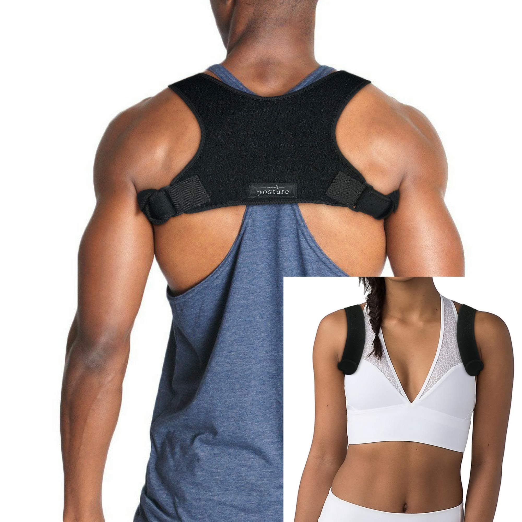 Discreet Posture Corrector for Men and Women That Provides Gentle Clavicle and Shoulder Support, Prevents Slouching and Alleviates Upper Back and Neck Pain | Size XL/XXL