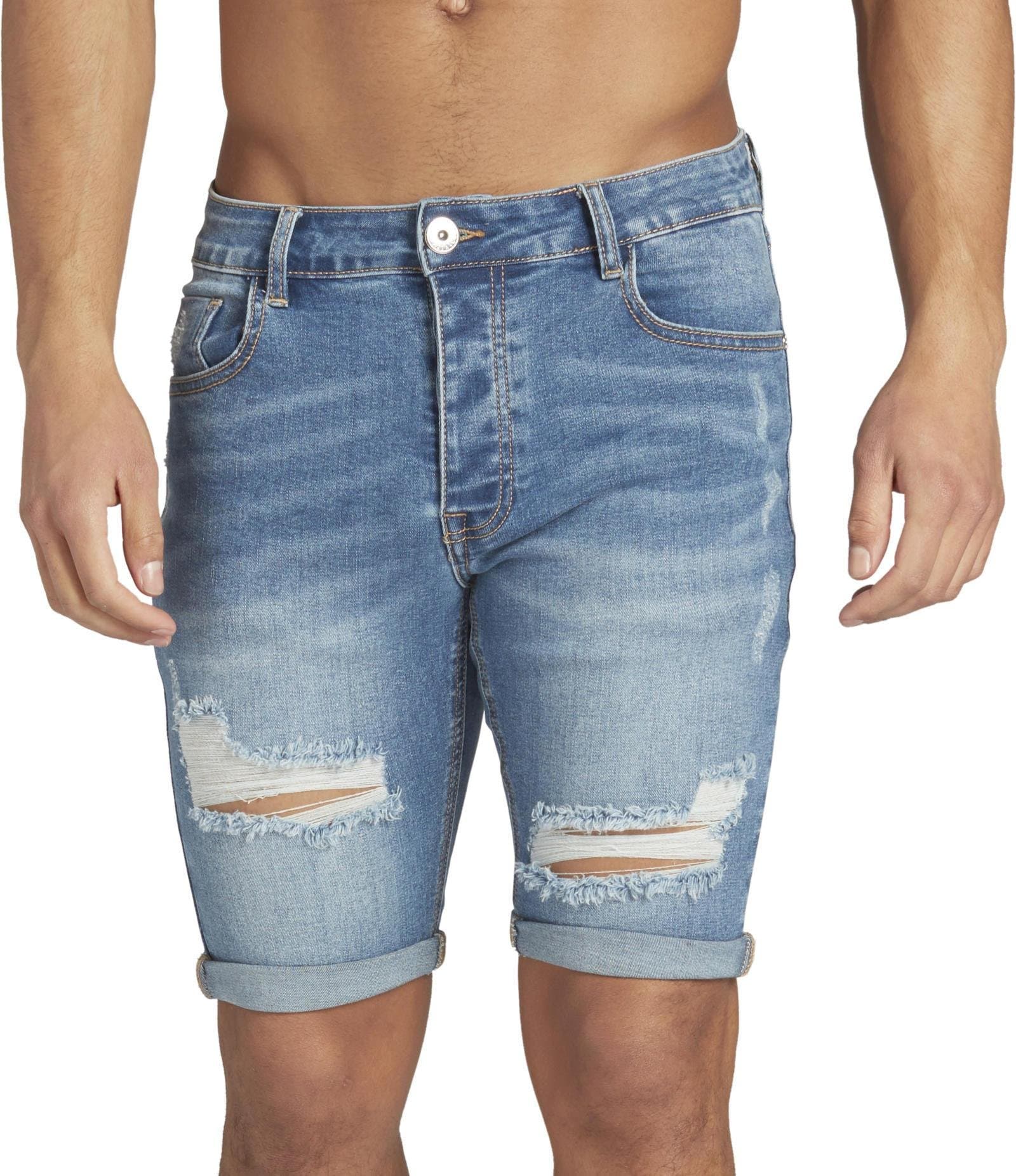 Kings Will Dream Lumor Distressed Denim Shorts