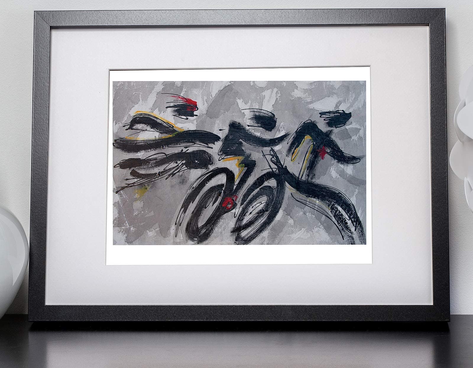 Triathlon Art Triathlon on Shadow Sequence Print - Ironman Triathlon wall decor - Gift for Triathlete- Swim, Bike, Run Poster (17 x 22)